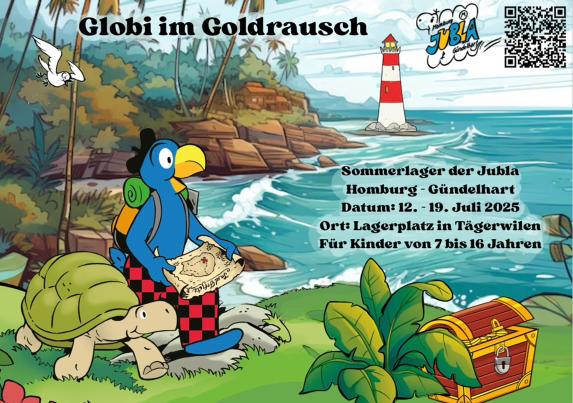 Bisch au debii i üsem Summerlager 2025?🏕️ Mir begleited de Globi ei ganzi Wuche und erlebed mit ihm zemme vili Abentüür i sim Goldruusch. Wenn ihr Lust hend zum das alles mitzerlebe denn melded eu jetzt ah, mir freued üs uf eu!😊🥳
https://www.jubla-hg.ch/lageranmeldung