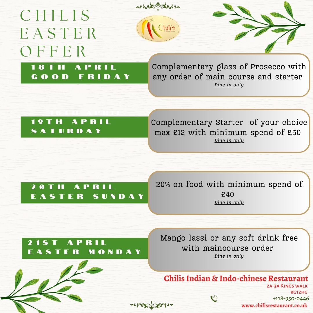 Chilis Special Easter Menu, Book Now for Easter 2025