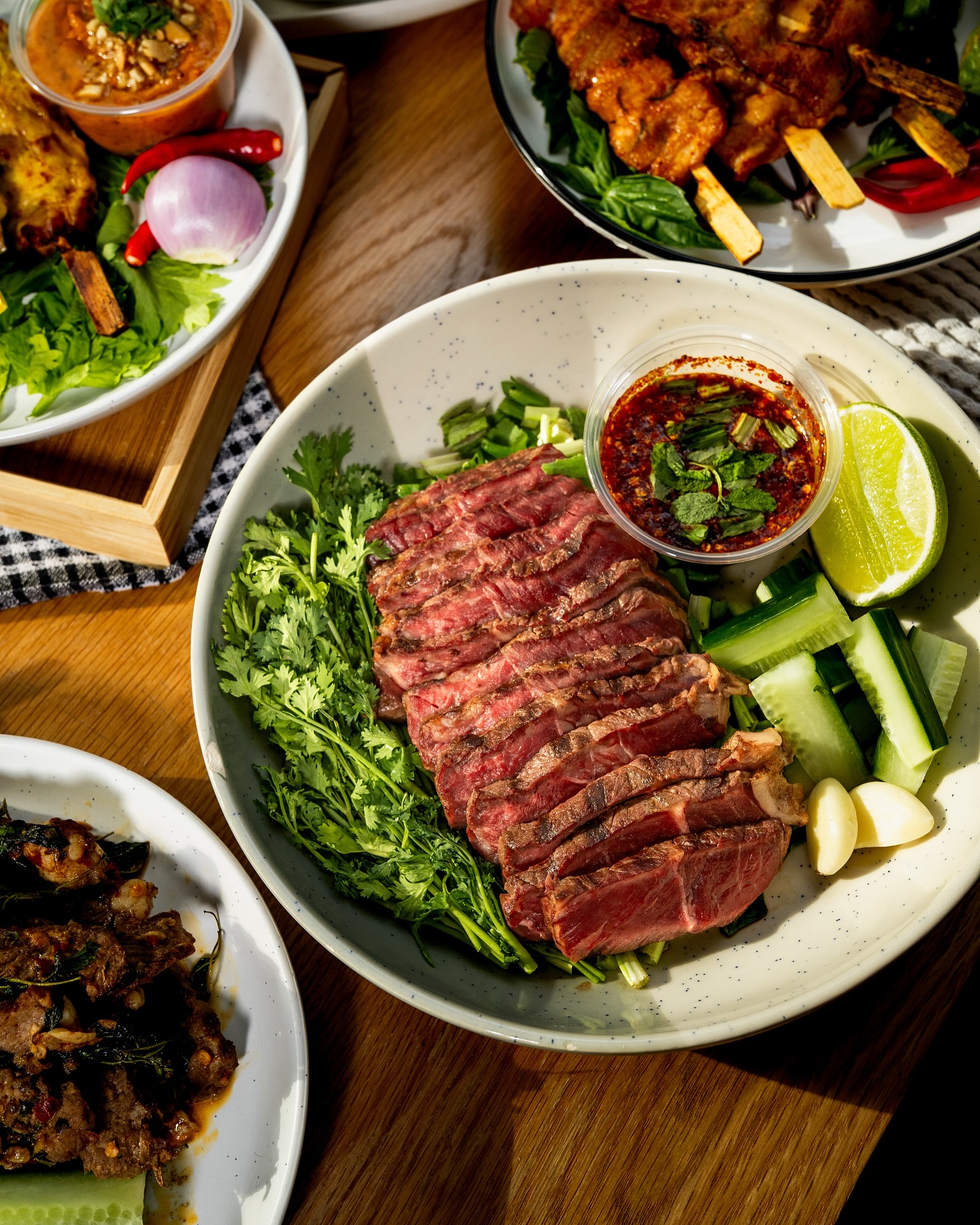 Sirloin marinated in chili and fish sauce, grilled then tossed with mint and onions. This salad is proof spicy can be refreshing.
Thanks everyone for ordering our dishes this week!
🧡 Open daily 9am - 8pm. Delivery around Vancouver. DM to order! 🧡