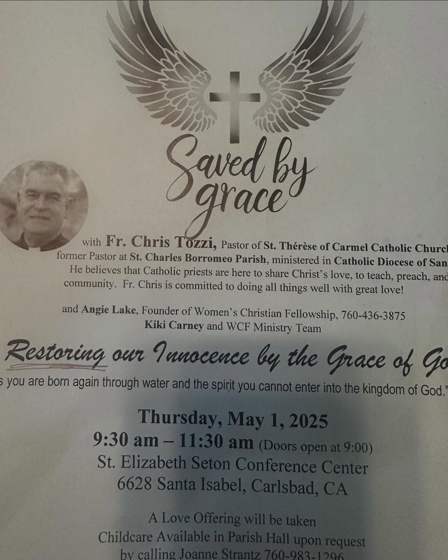 Healing Mass May 1st 9:30am -11:30am St Elizabeth Seton Catholic Church all are welcome 💕✝️