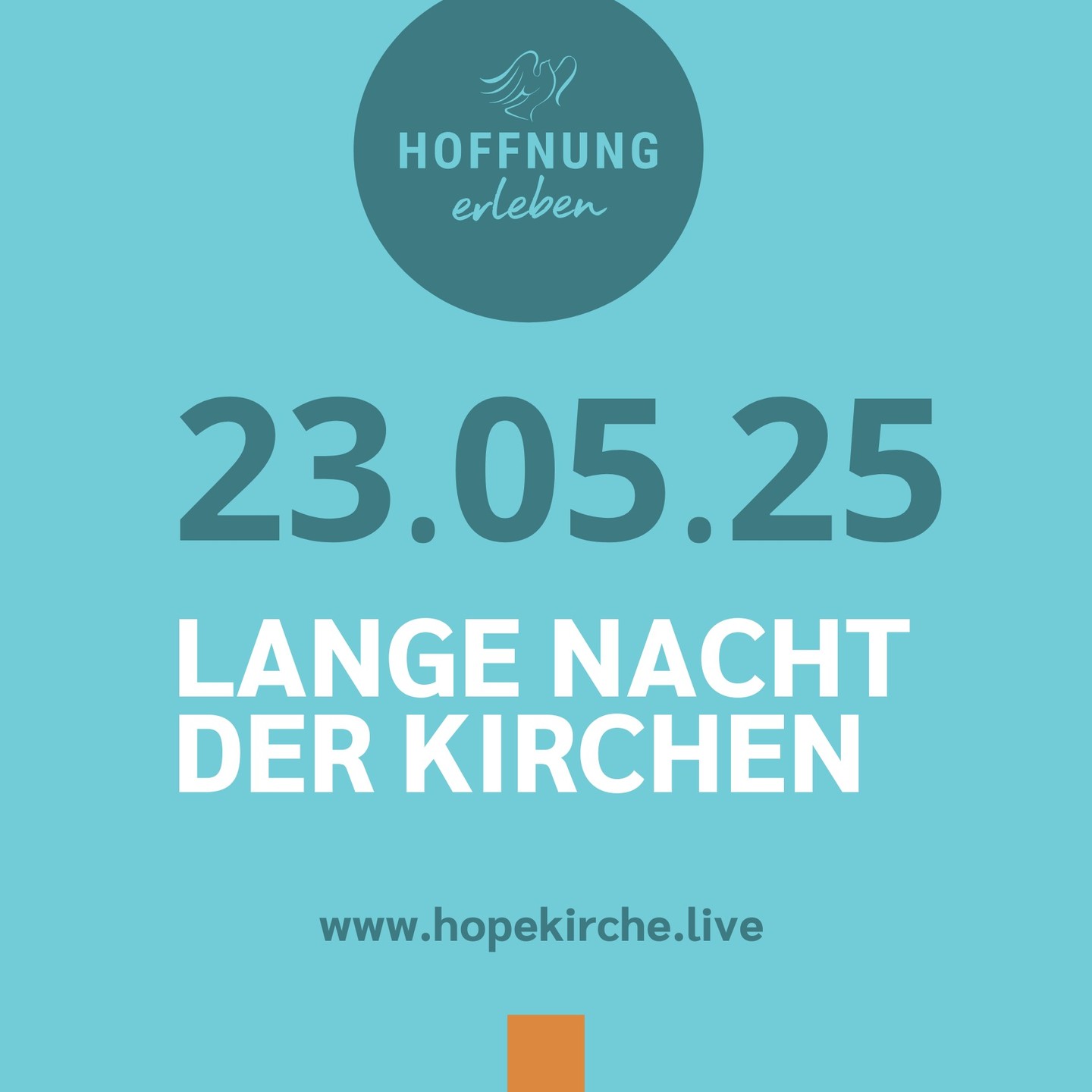 💙-Einladung!
Schau vorbei und werfe am 23. Mai zwischen 19:00 und 24:00 Uhr einen Blick hinter die Kulissen der Hoffnungskirche im Rohrbach 11 am Kreisverkehr.
Wir leben Hoffnung! Deine Kirche der Siebenten-Tags-Adventisten in Dornbirn.