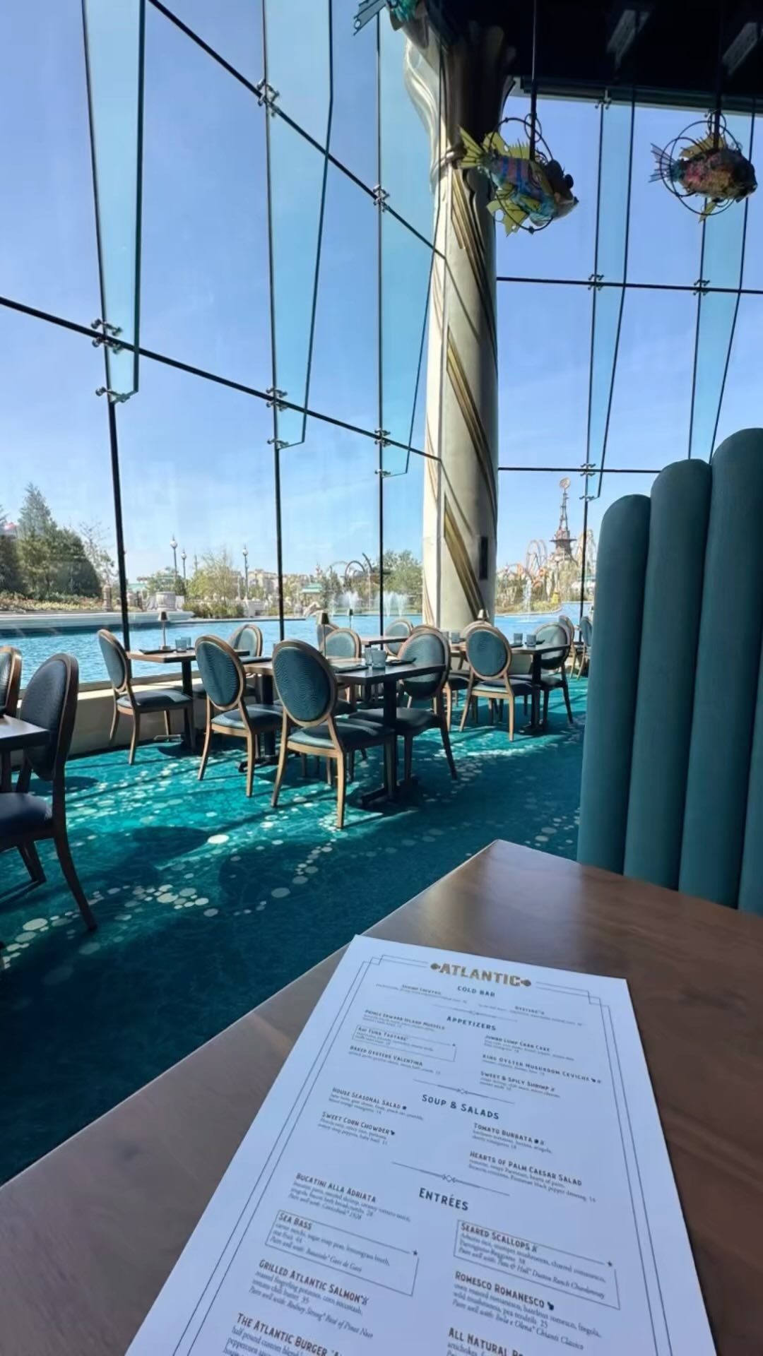 I ended my magical preview of Universal’s Epic Universe at the Atlantic restaurant in Celestial Park, the hub of Epic Universe. It’s amazing how calm and quiet it is in here and the food was great too! Thank you you to Magical Moments Vacations for sending me here! #magicalmomentsvacations