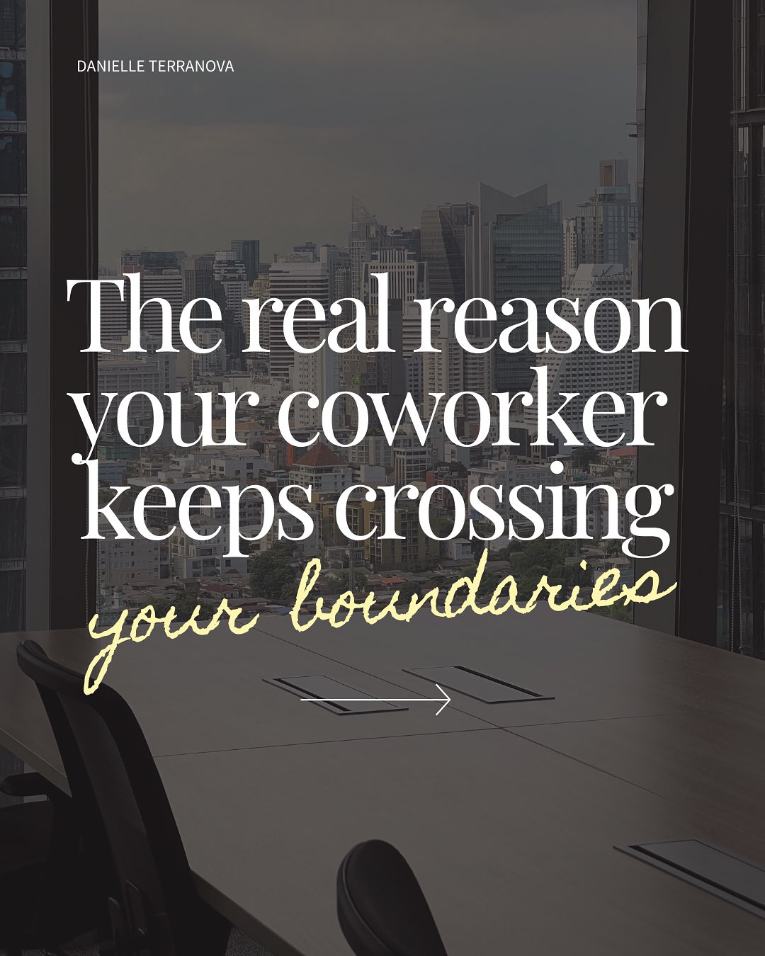 Ever wonder why that coworker KEEPS crossing your boundaries? 👀
Hint: It’s not just them being difficult.
It’s because we train people how to treat us at work.
Swipe for the simple (but uncomfortable) reason your boundaries keep getting ignored + the exact phrases to fix it immediately.
Follow along here at @thedanielleterranova for weekly no-BS leadership tips that you won’t find in the employee handbook. ✅
#BoundarySettings #WorkplaceTips #LeadershipAdvice #CareerGrowth