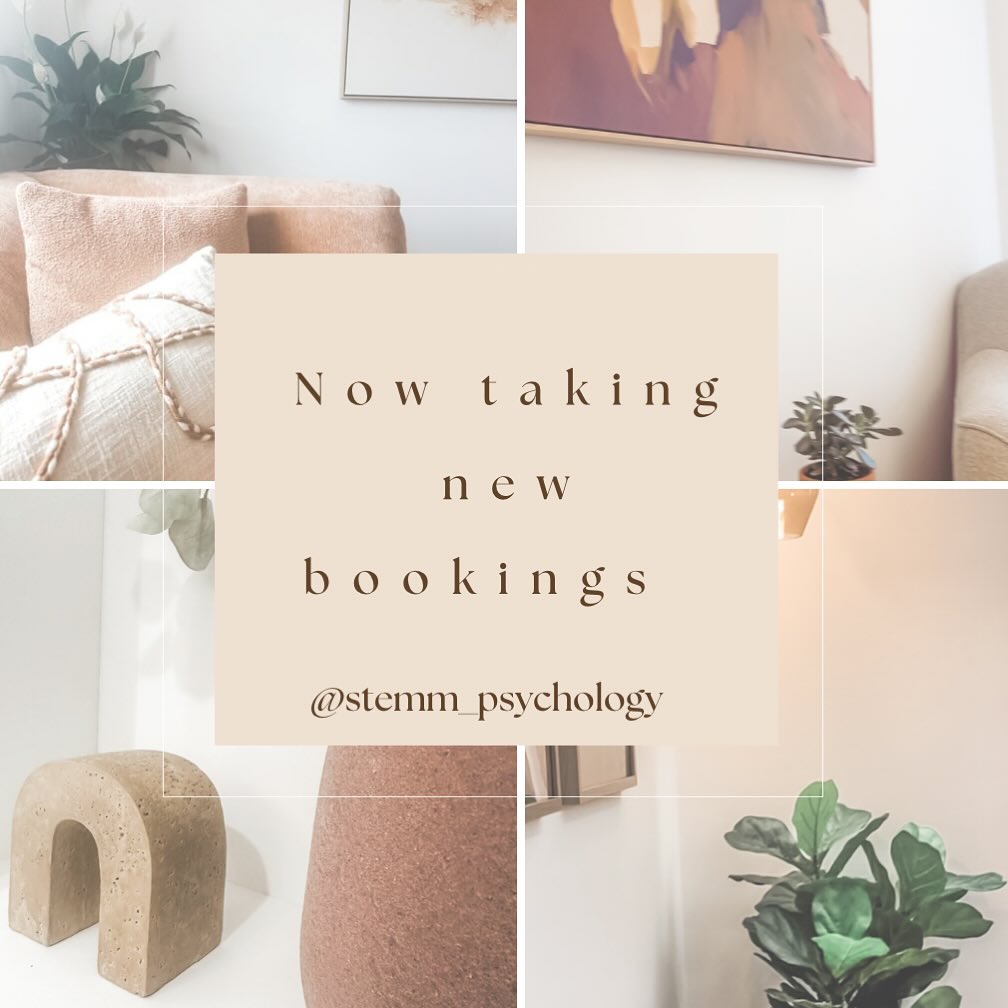 For the first time in a while I have a few spaces available for new clients at Stemm Psychology, following a change to my clinic hours at the new space.
If you’re looking for support or want to know more, you can reach me at hello@stemmpsychology.com.