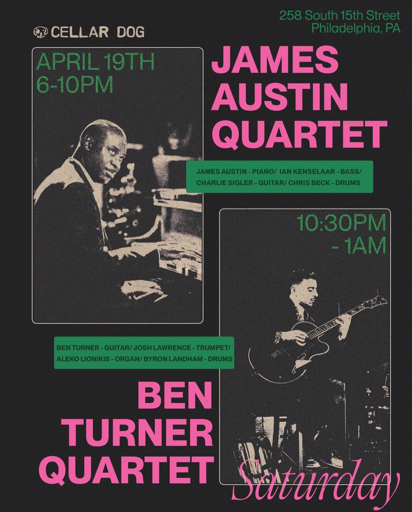 Saturday at @cellardogphilly with @benturner_music @byronlandham see you there ✌️