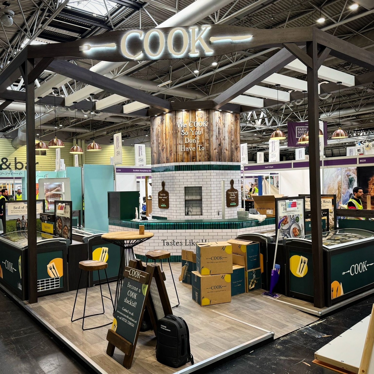 As a small business, we're always proud to support and promote local partners, be they clients or suppliers. Recently, we built a stand at the Farm Shop & Deli Show, hosted by The NEC, Birmingham for Award-Winning Frozen meal producer Cook Trading Ltd. 🥕
An independent, family-owned company built on ethical business practices, Cook does a lot more than just make tasty frozen food! A founding member of B Corp UK and certified by the Living Wage Foundation, they do a great deal of work promoting the social good, helping people and giving back to the community. Something we're always looking to support and do more of. 💪
Located just down the road from us on the same industrial estate in Sittingbourne, Kent, with a fast growing and increasingly successful operation, Cook have been rapidly expanding and branching out into bespoke stands within the exhibition space. We're delighted that they trusted us to help them showcase their fantastic products and deliver their vision; we look forward to working with them again! 🙌
So what are you waiting for - go and check out their amazing gourmet frozen meals and puddings, available directly from Cook shops or official distributors across the UK! 😋
@thecookkitchen
And if you're an exhibitor with a growing budget looking to break into exhibitions or supercharge your success by making the leap from modular or shell scheme, drop us a line!
💻 https://www.esm-uk.com/
📧 sales@esm-uk.com
📞 01795 713086
#local #shoplocal #partnership #client #community #ethicalbusiness #socialgood #projectmanagement #exhibition #stand #events #cook #food #catering #marketing #nec #birmingham #farmshop
