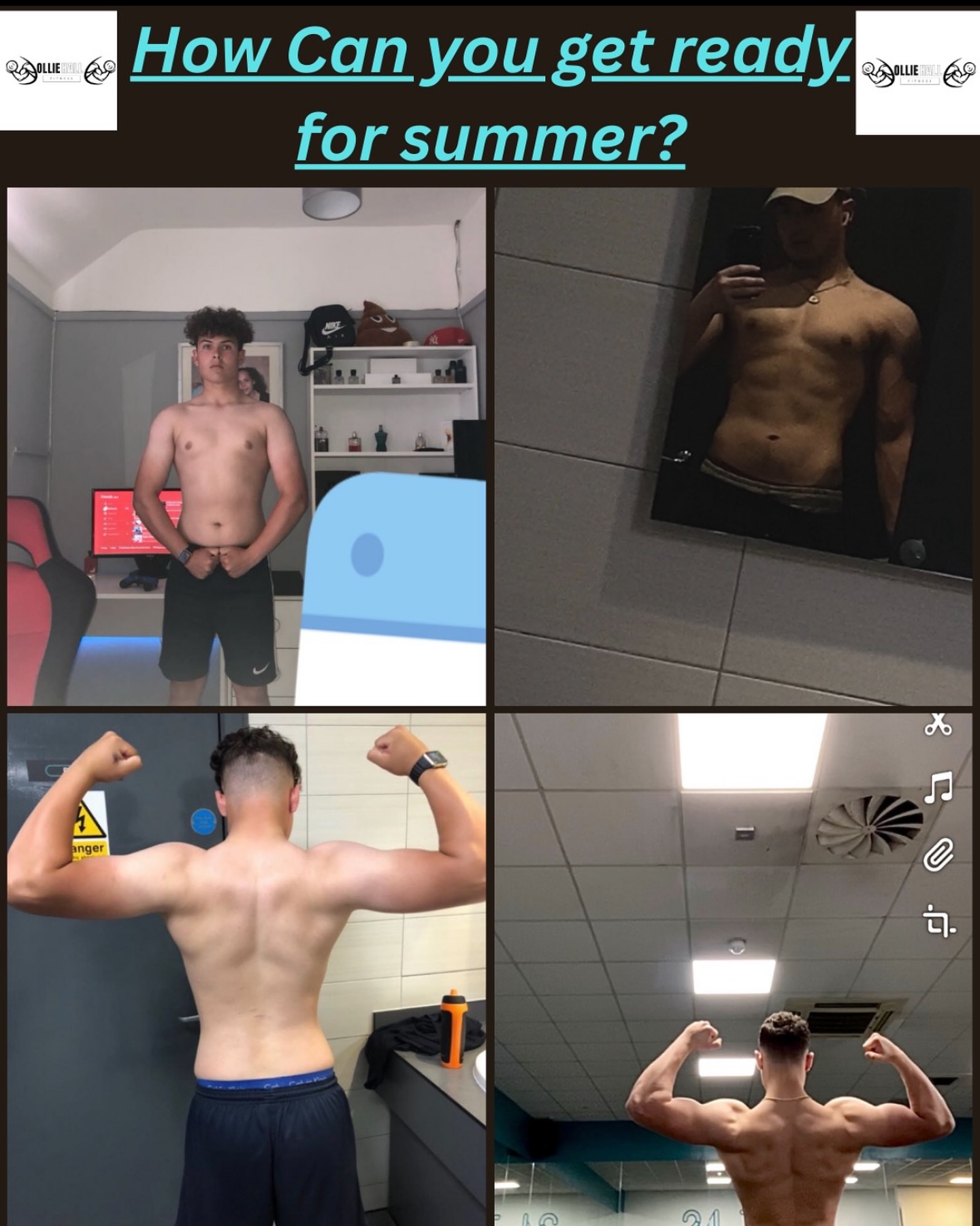 HOW CAN YOU GET READY FOR SUMMER?
With the weather getting better the nights getting longer. As I’m sure you know this is the time of year where everyone’s trying to get in shape. The problem most people have is they leave it too late.
This is your reminder to start now‼️🚨
Everyone leaves it too late to get their summer body and then the typical saying comes along “I’ll get ready next year” because they’ve left it too late. Start shredding them cals get in that calorie deficit now!
How did I get to this shape?
The truth is… I worked fucking hard to get to this stage. I was hitting a gym session in the mornings/ afternoons eating in a calorie deficit reducing cals every 2 weeks or upping cardio and steps followed by doing ab circuits in my bedroom late at night ( I think we’ve all been there let’s not lie😂)
BIG NEWS COMING TO O.H_Fitness very soon stay posted‼️🚨