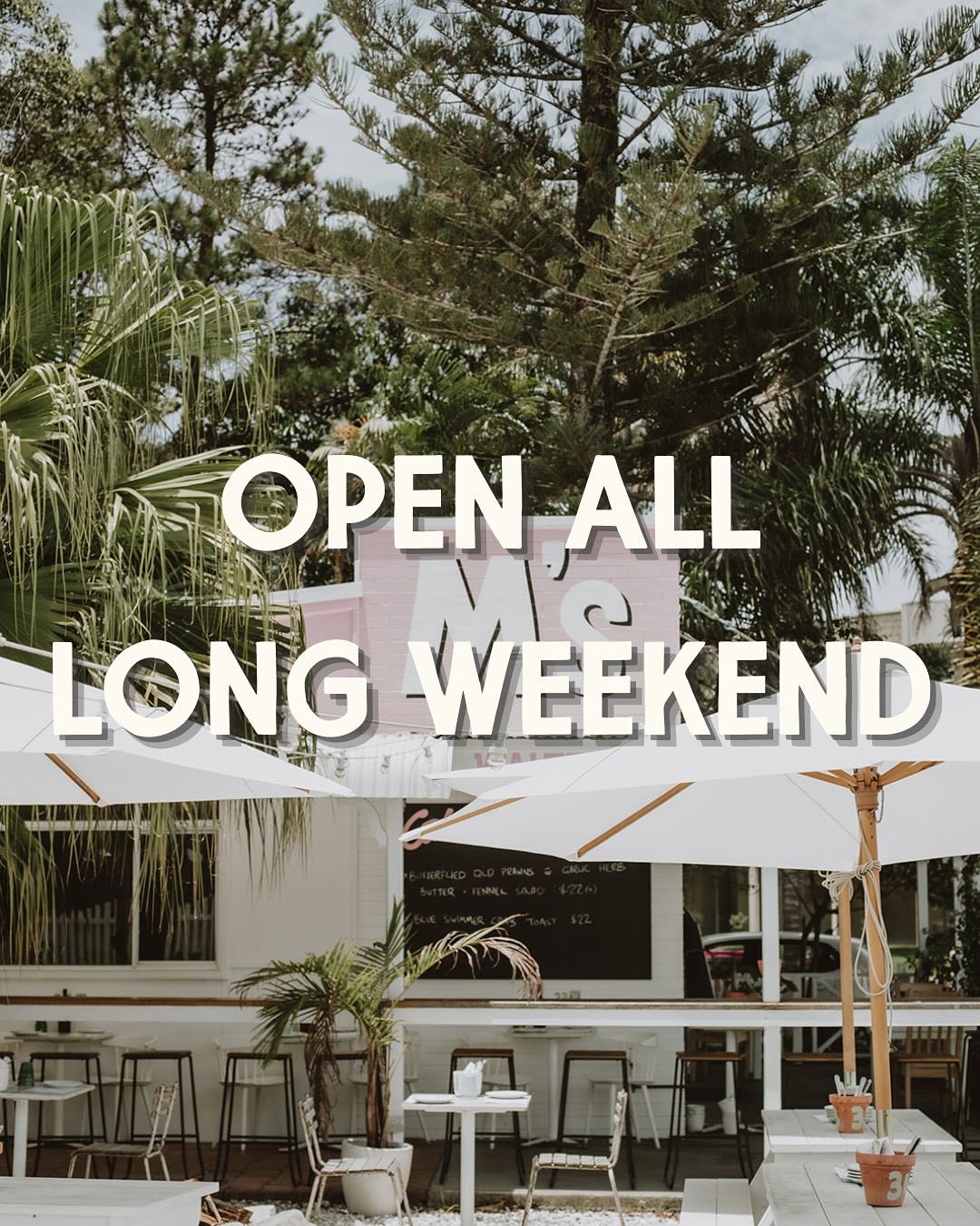 Hop, skip or waltz on over. We’re here for ya all weekend long