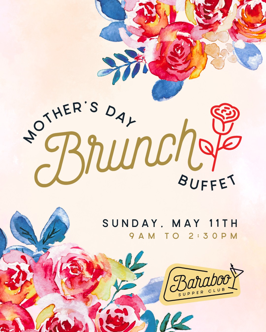 Celebrate Mother’s Day with a spread designed to impress. Our brunch buffet is stacked with hearty classics, signature twists, and morning favorites made just right. This time, we’re carving up even more - literally - with added carving stations included in the buffet. Come hungry, leave happy, and make it a morning she won’t forget.
Sunday, May 11th from 9 AM to 2:30 PM
Reservations are encouraged ❖ baraboosupperclub.com/mothers-day-brunch 🔗 in bio