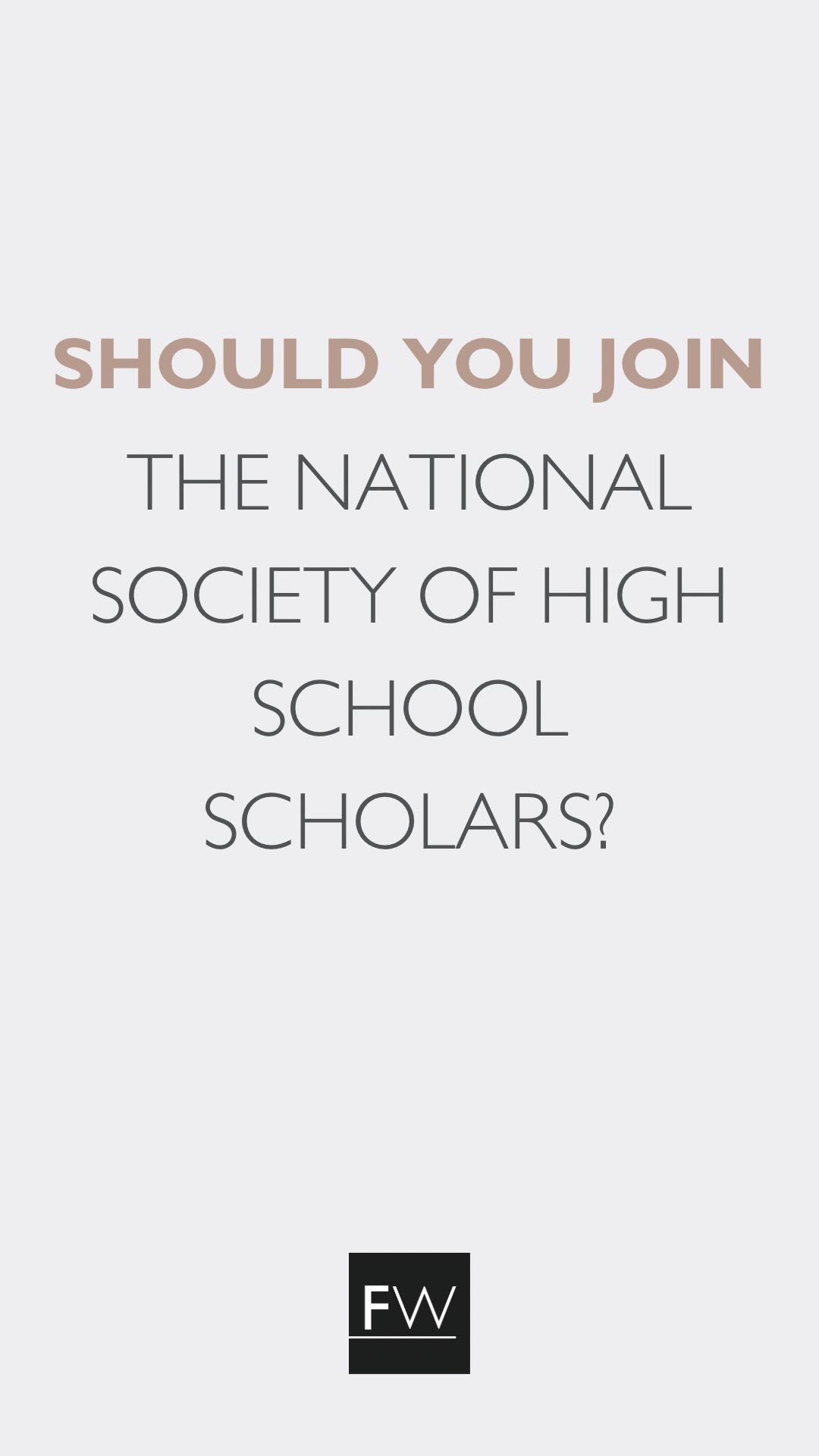 To be clear, I am not referring to the National Honor Society (NHS), which is a valuable organization. I am instead referring to organizations for which you must pay to join.