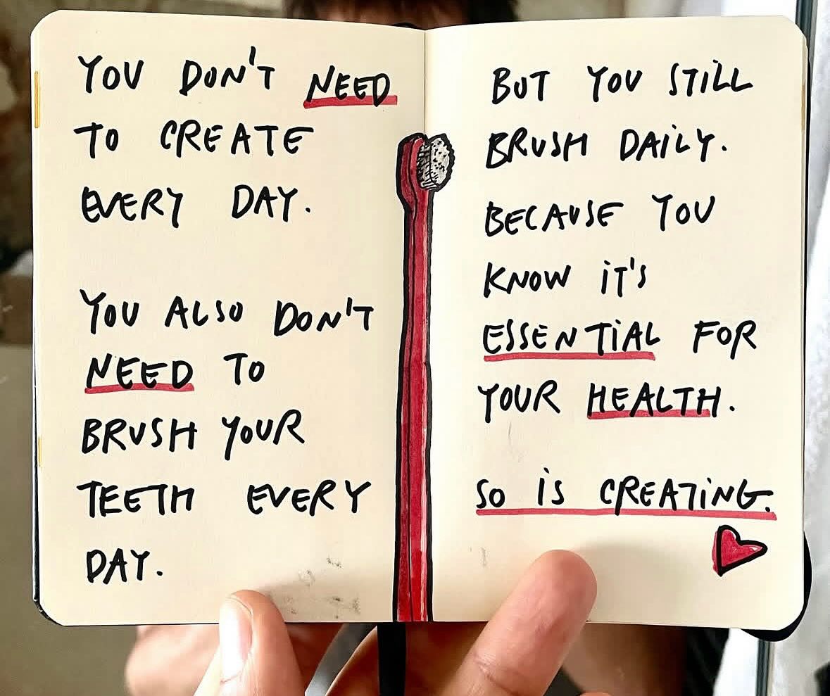 Create everyday Start today. 15 min everyday Everyday. Thank you linescapes.drawing for this reminder ❤️