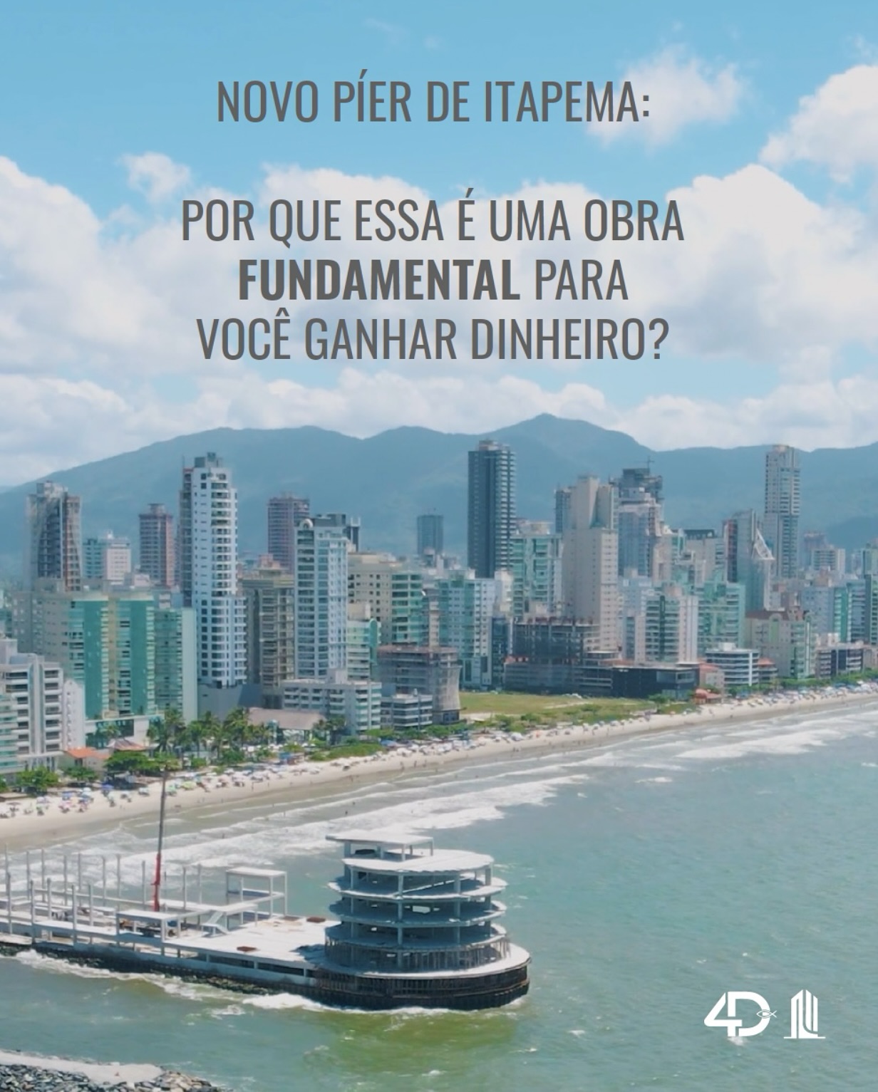 Novo píer de Itapema: um ponto turístico que pode turbinar o seu investimento.
Com mais turismo, vem mais procura. E com mais procura, vem valorização. Essa obra é estratégica — movimenta a cidade, aquece o mercado e transforma imóveis bem localizados em grandes oportunidades de lucro.
Quer ganhar dinheiro com imóvel? Invista onde o cenário joga a seu favor.