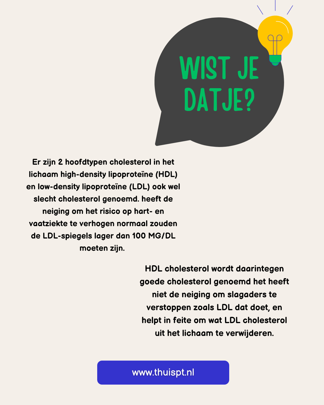 Dus de volgende keer als iemand zegt dat je minder eieren moet eten omdat er veel cholesterol in zit kan je ze negeren want eieren verhoogt je HDL-cholesterol maar niet je LDL-cholesterol, Een matige eierconsumptie hoeft daarom niet strikt beperkt te worden bij gezonde personen.
vanaf nu post ik wist je datjes een paar keer per week, dit zijn interessante feitjes die je je hopelijk gaan helpen gezonder te leven