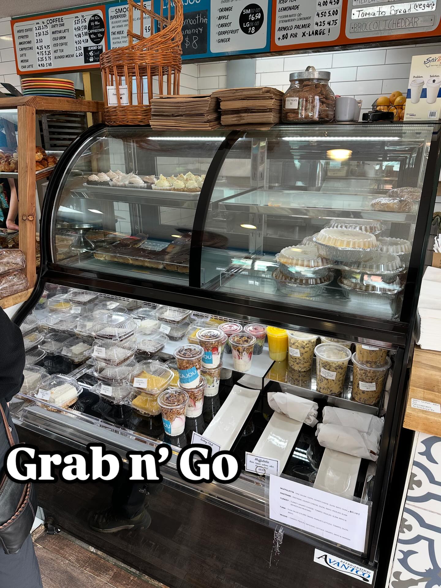 We are excited about our new refrigerated case. It makes it easier to grab our goodies and go!! Lemon bars, brownies, cheesecake bars, cookie dough, deli sandwiches and more will now be self service and more convenient to “grab n’ go!”
#grabngo #café #oakland