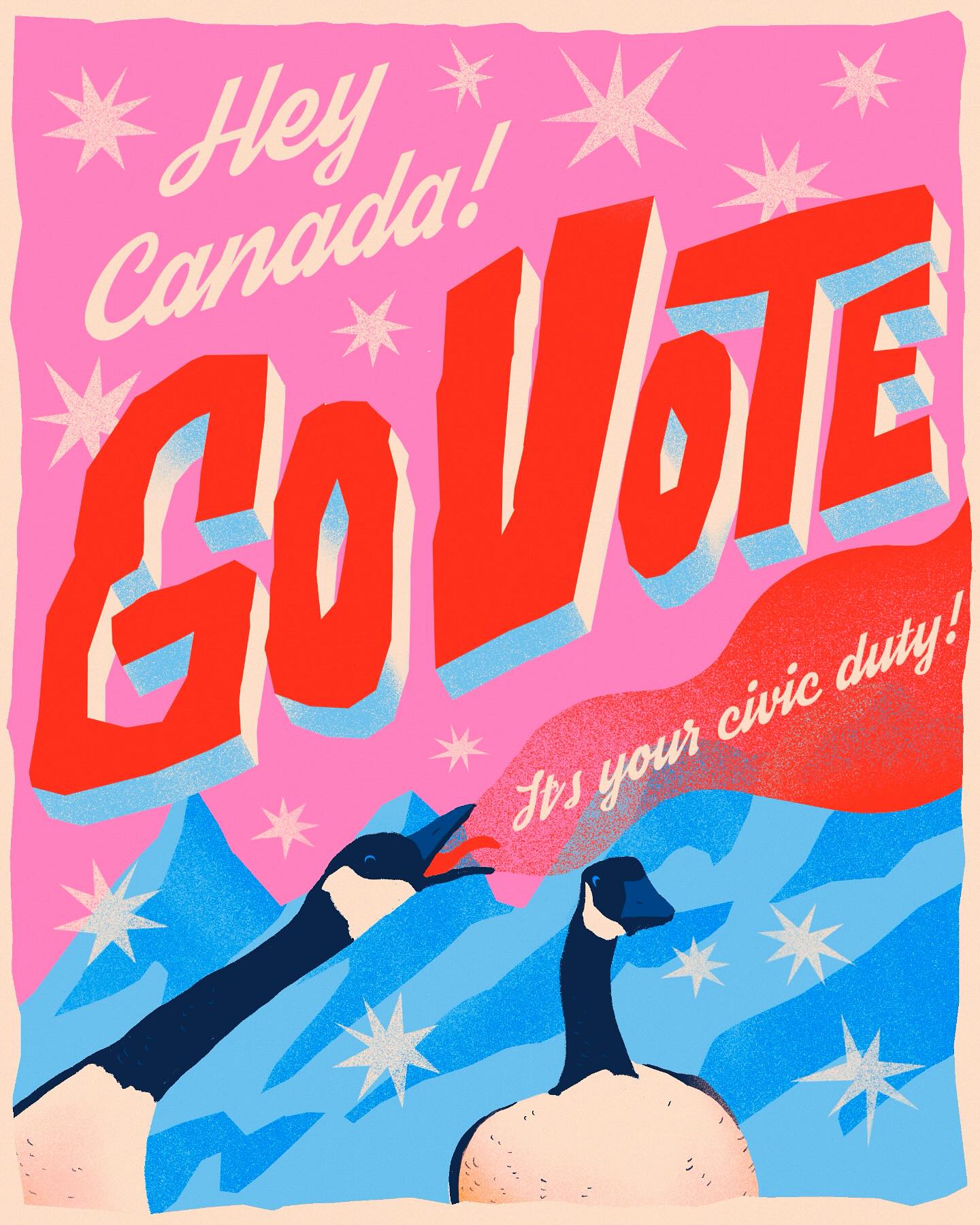 My fellow Canadians: Tomorrow’s the day! Do you know where to go vote? Check your mailbox for information cards or look up your polling station online. Go vote! Go vote!
#electionscanada #election2025 #electionday #canada #canadagoose #getoutthevote