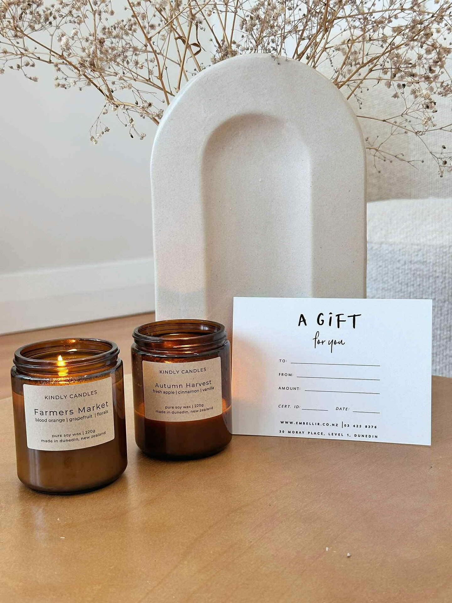 Mother’s Day is just around the corner and what better way to spoil Mum than with a voucher for Embellir!
Treat her to a luxurious Inskin.co facial, the ultimate indulgence for the cooler months and a perfect way to relax and rejuvenate. Or pamper her with a lash lift or any brow treatments for a fresh, polished look she’ll love.
Plus, we have a beautiful selection of @kindlycandlesnz in stock, perfect for creating a cosy, inviting atmosphere in any space.
Give Mum the gift of self-care this Mother’s Day, she deserves it!