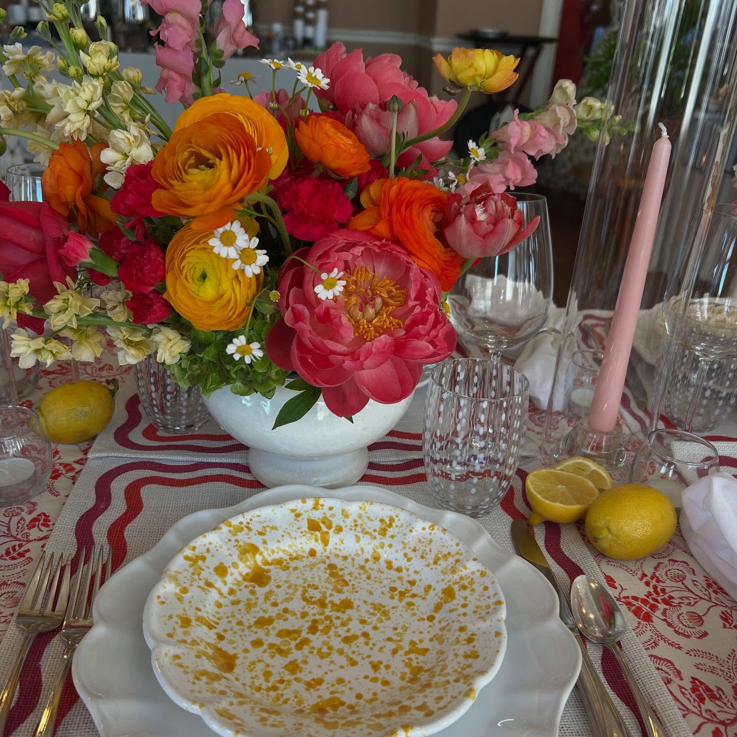 Vibrant spring florals and pops of citrus bring this table to life โ a fresh and joyful way to celebrate the season. ๐
We had the pleasure of designing this table for the @celebrationoftables event benefiting the @glenhousefoodpantry. It was a joy to be a part of this special event!
#springtable #springtablescapes #citrustablescape #citrustabledecor #tablescapedesign #vibrantspringflowers #brightflorals
