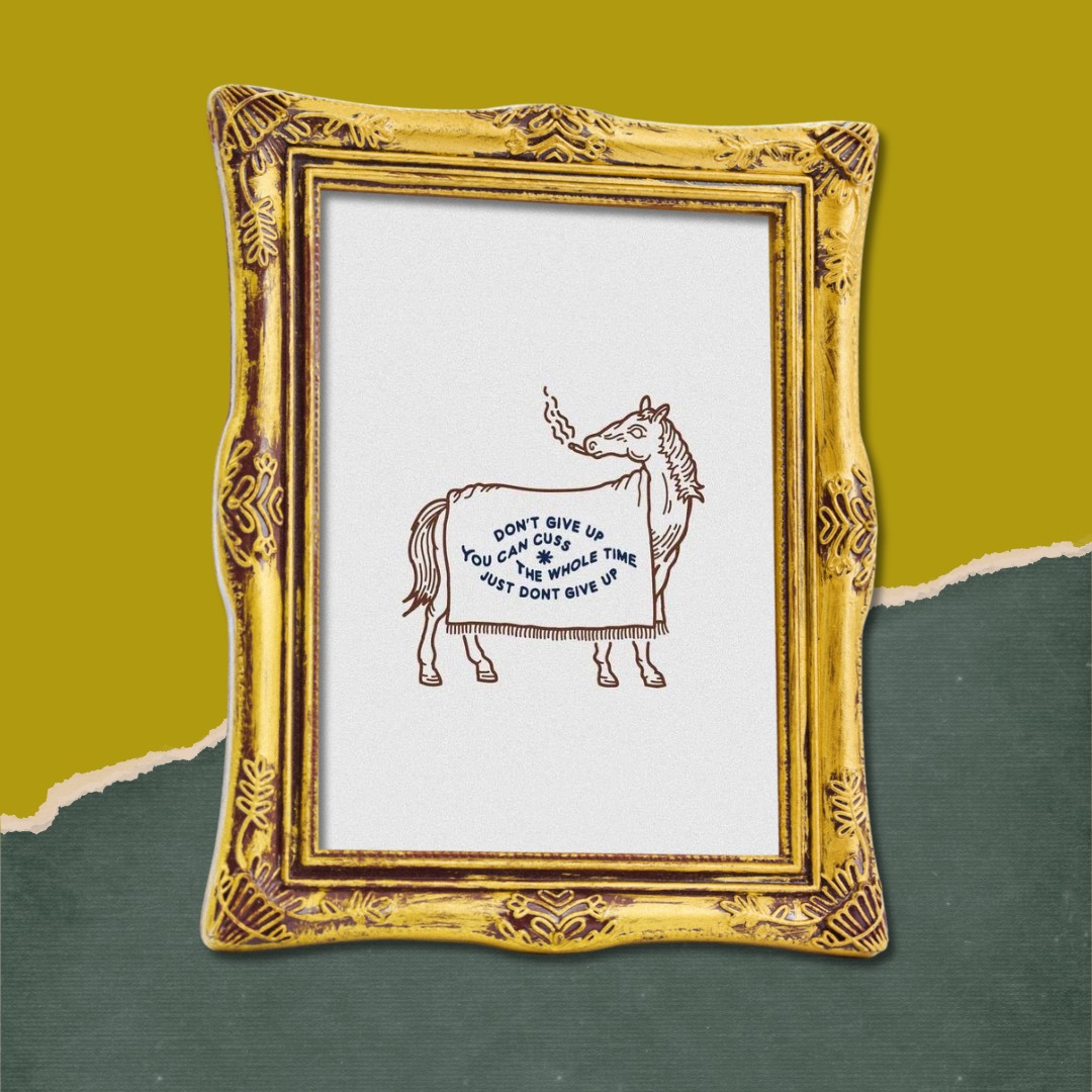 This is your sign (from a slightly weird horse) 🐴
You can do this. Don't give up.
Also me: gives up after 2 minor inconveniences and a lukewarm coffee 🙃
We’re learning. We’re growing. We’re trying again.
#DontGiveUp #LifeLessonsFromHorses #GrowthMindsetButMakeItFunny #RelatableArt #JustKeepGoing