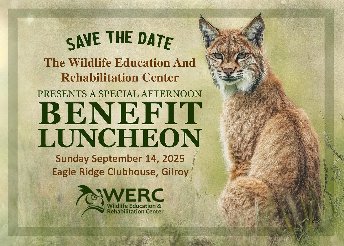 SAVE THE DATE! Our annual benefit luncheon is on Sunday, September 14th at Eagle Ridge
