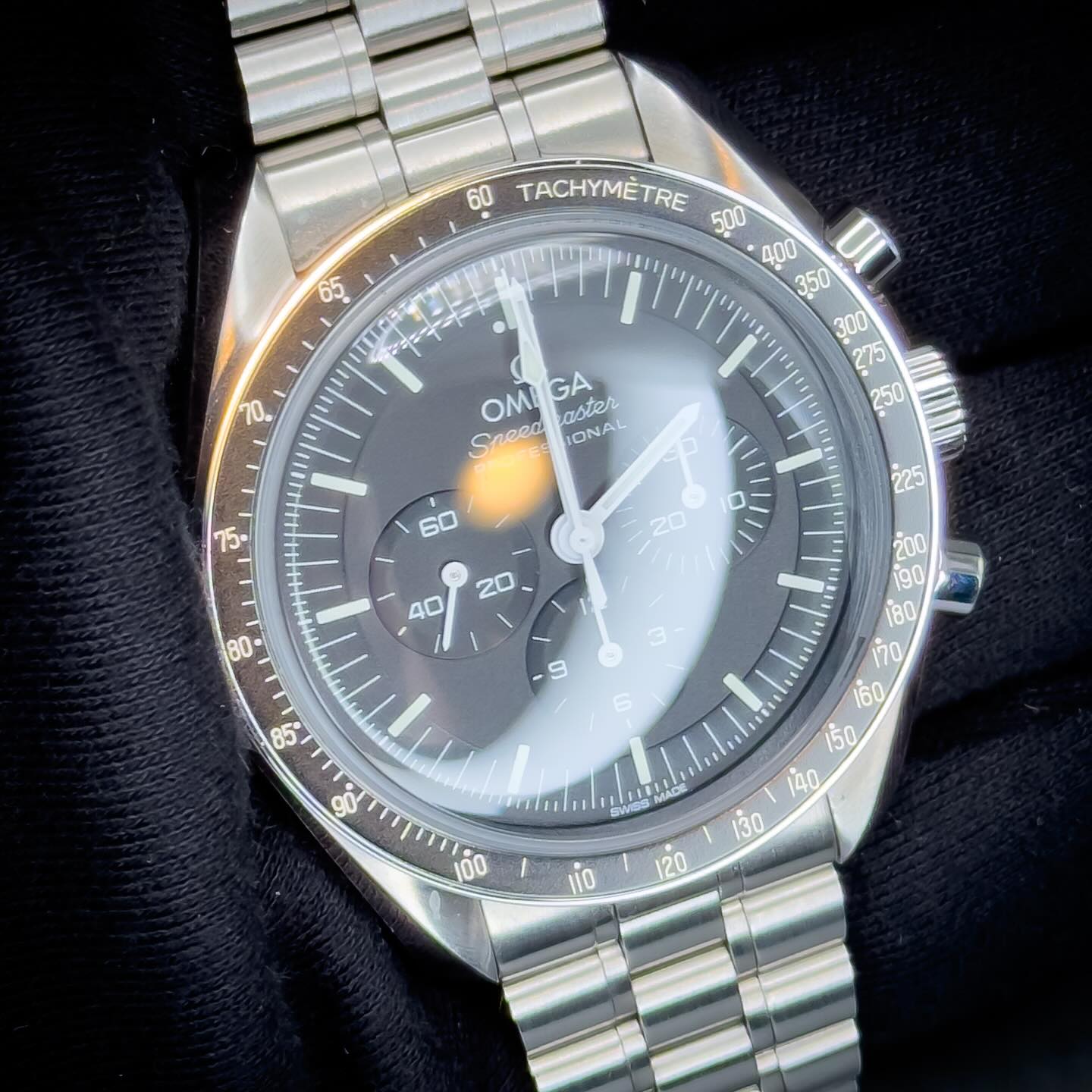 Omega Speedmaster Hesalite. #moonwatch #speedmaster #firstwatchonthemoon DM for details