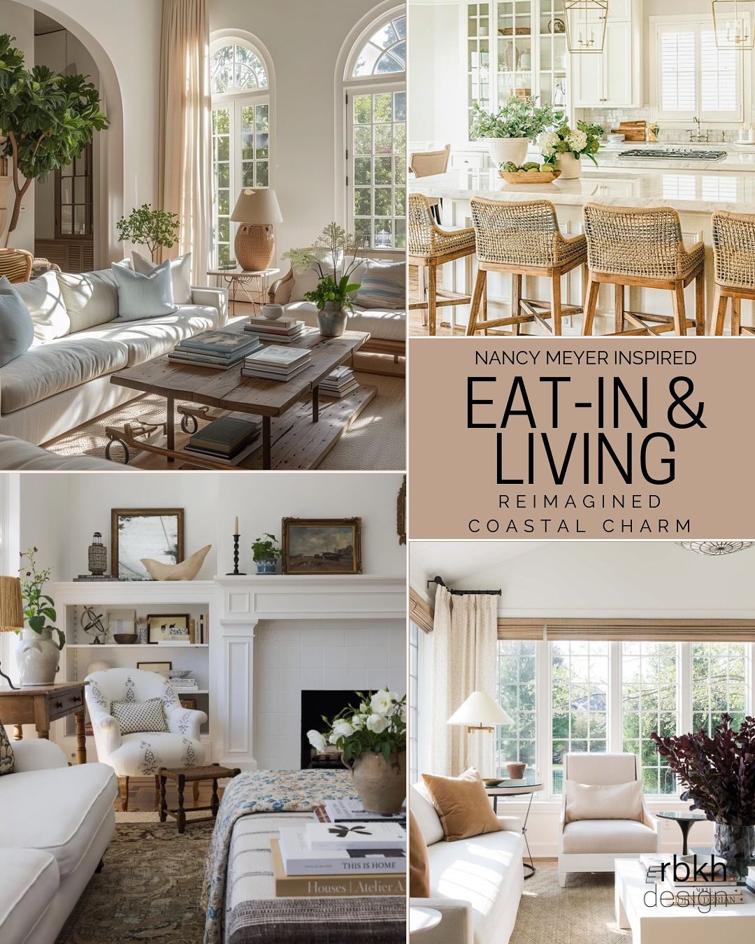 From the foyer and dining room to the eat-in kitchen and living room, we carried a warm neutral palette and layered textures throughout to create a cozy, cohesive family home. Swipe through for details.
#virtualinteriordesign #edesign #interiordesign #NancyMeyersHome #CozyLuxury #InteriorDesignInspo #LayeredLiving #coastaldesign #livingroomdesign #traditionaldesign #rendering #moodboard
