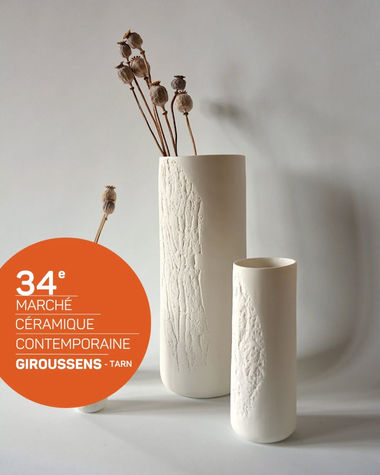 EXPO VENTE | Giroussens (81)
-
Retrouvez-moi dans un mois au @marcheceramiquegiroussens !
Hâte de partager ce long week-end à vos côtés. J'ai la chance de participer pour la deuxième fois à ce merveilleux marché de céramique avec une soixantaine d'exposant-es.
Ce qui promet une richesse et une diversité de créations exceptionnelles.
A très vite !