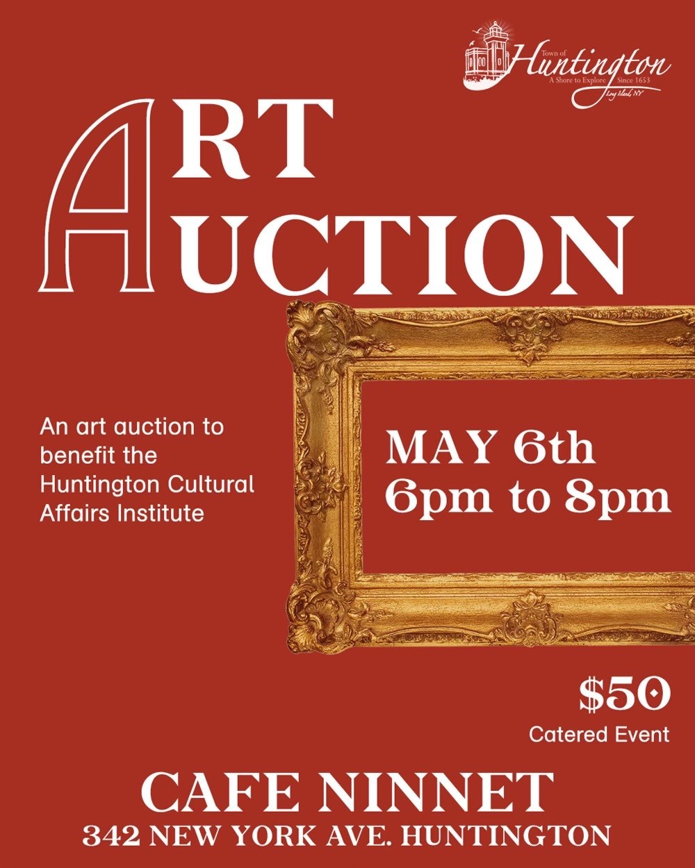 Made in Huntington Film & TV Festival
is presented and funded as part of
the Huntington Cultural Affairs Institute.
This is a fun evening
and at only $50 per ticket,
it’s also a great way to support
the Cultural Affairs Institute.
Please join us
Tuesday, May 6
6 to 8 pm
Cafe Ninnet
342 New York Avenue
Huntington Village