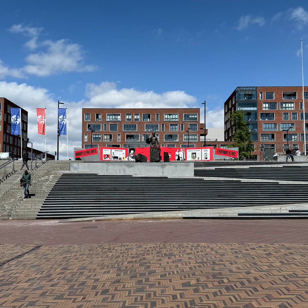 NOBODY IS FREE UNTIL EVERYBODY IS FREE
Exhibition design for The Black Archives
Pop-up expo during WWII Memorial Day at Anton de Komplein in Amsterdam Zuidoost.
Discover the hidden history of resistance and solidarity, and explore what freedom means in today’s world—one still marked by injustice and inequality. Which stories are heard, and which are silenced? What can we learn from these histories of resistance today?
@the_blackarchives
@recent.co
#culturalrearchiving #exhibitiondesign #exhibition
#Burobraak #designforsocialimpact #SocialDesign #SocialDesignStudio #GraphicDesign #graphicdesignstudio #graphicdesigners