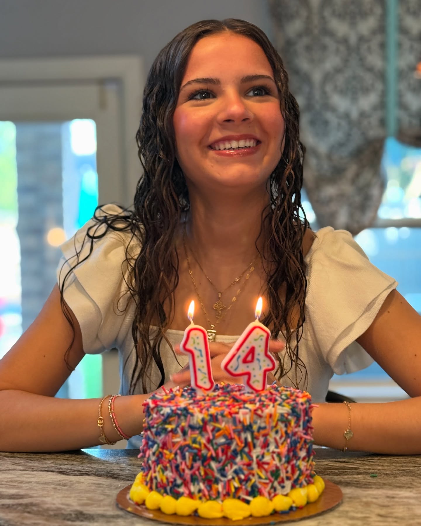 14 years of laughter, love, dancing, and fun adventures with our Finley Moon.
14 years!!
I say it every year, but time moves pretty fast. So I just stop and look around a little more often. And I soak it all in. All the moments. Top to bottom, good to bad, ins and outs. Because it’s those little in between moments that hold so many of these awesome memories.
These days my favorite moments are the late night drives home from TUTS’ Matilda rehearsals where she sings the entire The Outsiders soundtrack all the way home. And I wouldn’t trade it for the world.
#finleymoon