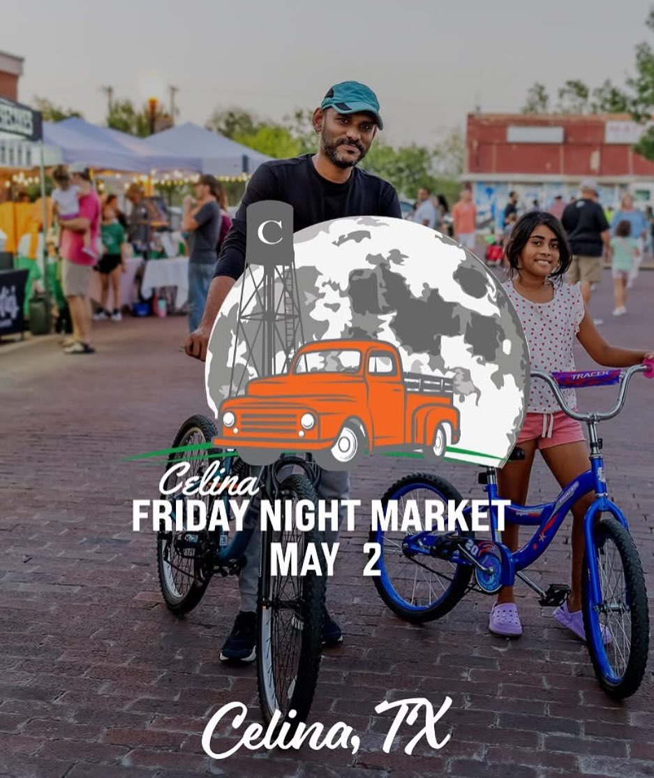 We’re crossing our fingers for clear skies this Friday!
Come join us at the Friday Night Market in Downtown Celina from 6–9 PM!
We’ll be set up on the square with all your favorite Rustic Glow candles ready for sampling. Plus, you’ll get to shop from so many other amazing local vendors. It’s the perfect way to kick off the weekend!
See you Friday night under (hopefully) starry skies!
#RusticGlowCandleCo #CelinaTX #FridayNightMarket #ShopLocal #CandleLovers #DowntownCelina