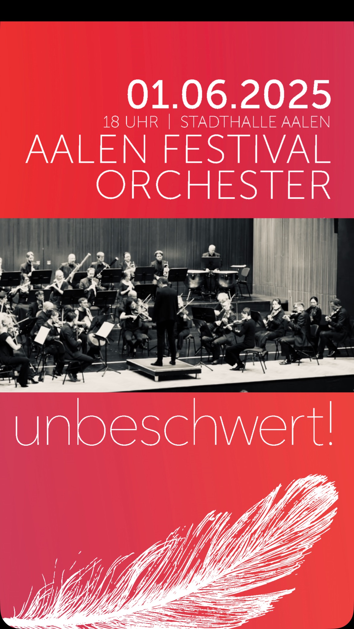 UNBESCHWERT!
👉 Tickets: Link in Bio
Gioachino Rossini: Ouvertüre zu „Der Barbier von Sevilla“
Charles Gounod: Sinfonie Nr. 1 D-Dur
Felix Mendelssohn: Sinfonie Nr. 4 A-Dur „Italienische“
#aalenfestivalorchester #AAFO #Konzert2025 #gerowittich #aalen #ostalbkreis #stadthalleaalen #klassik #stadtaalen #aalenkulturundevent #musikfürdieseele #musikfürsherz #hiddenchampions