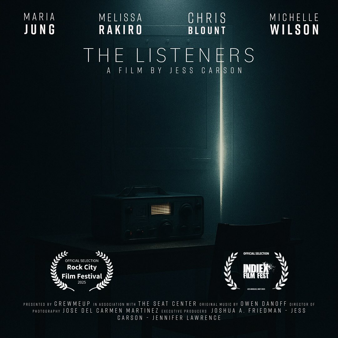 Exciting news! Our brilliant client, Jess Carson (@jessvcarson), is premiering her short film THE LISTENERS at the Rock City Film Festival AND it will also be screening at the IndieX Film Festival! What an incredible achievement, Jess! We’re so proud to support your vision.