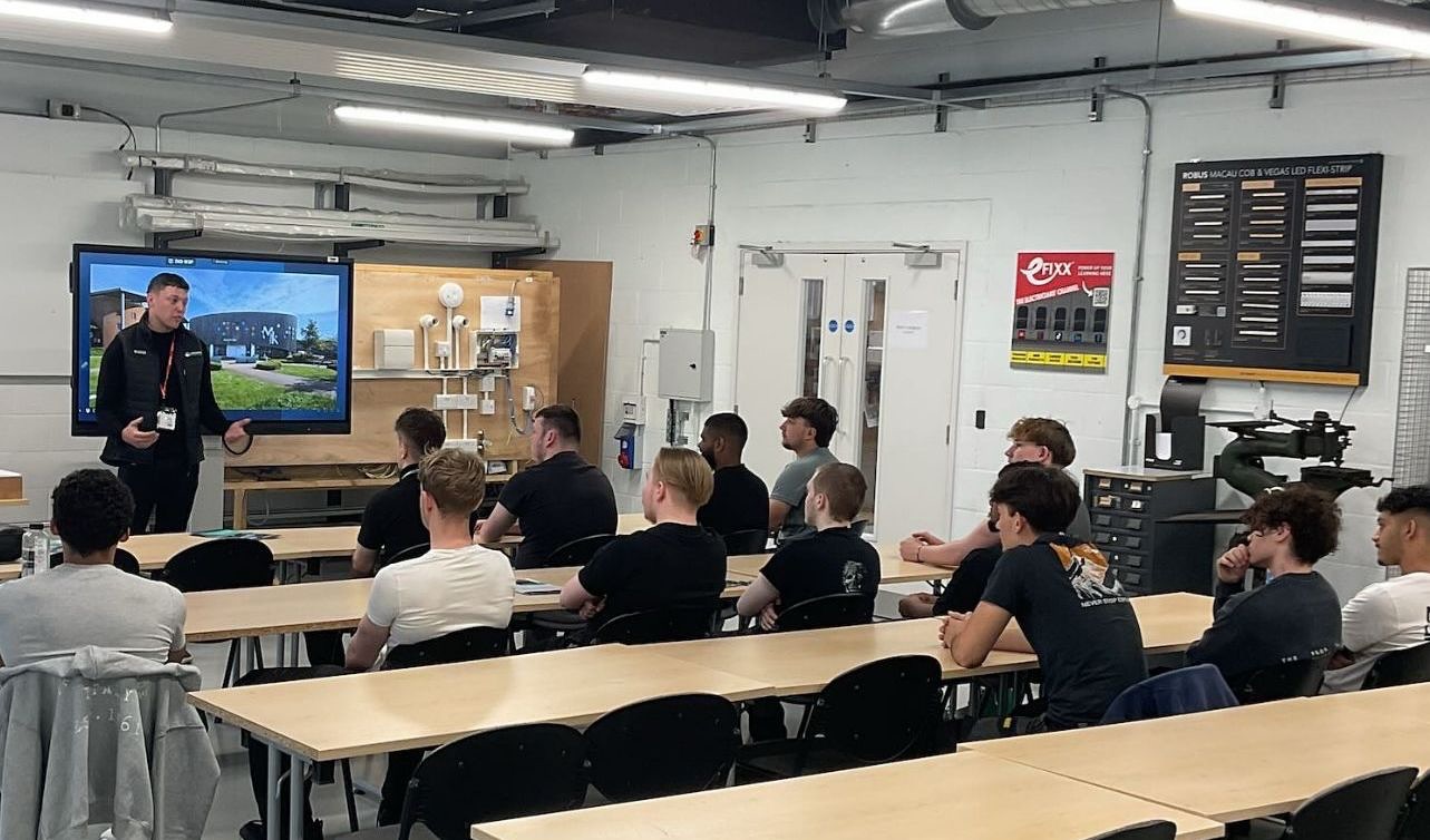 Yesterday, @lukeman_electrical had the pleasure of being invited to Milton Keynes College to share our experiences and knowledge with the next generation of electricians
Weโre committed to creating social value in the communities we serve. โ