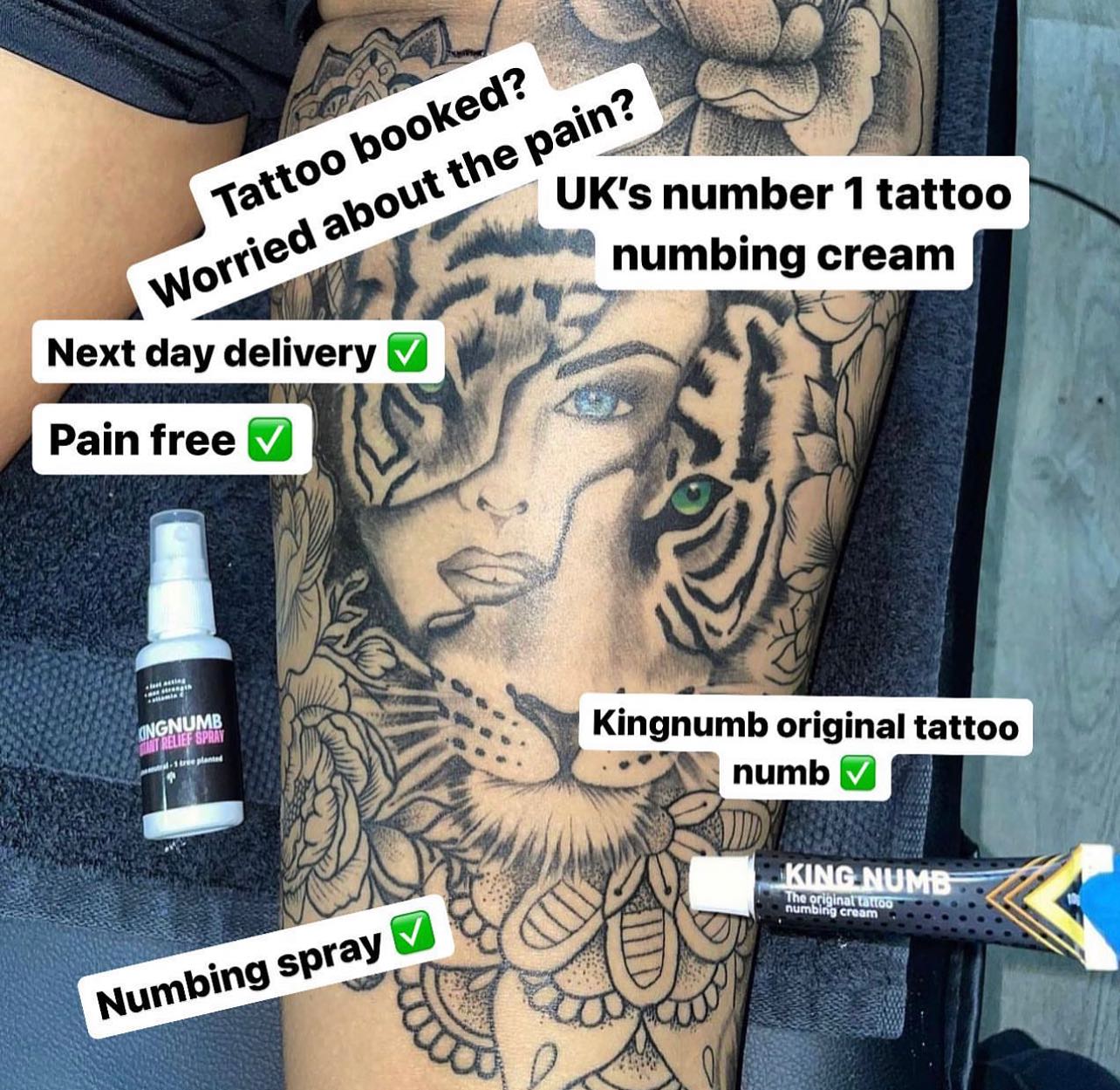 TATTOO BOOKED? KINGNUMB ORIGINAL TATTOO NUMB!
👑👑👑 painfree numbing creams and numbing sprays