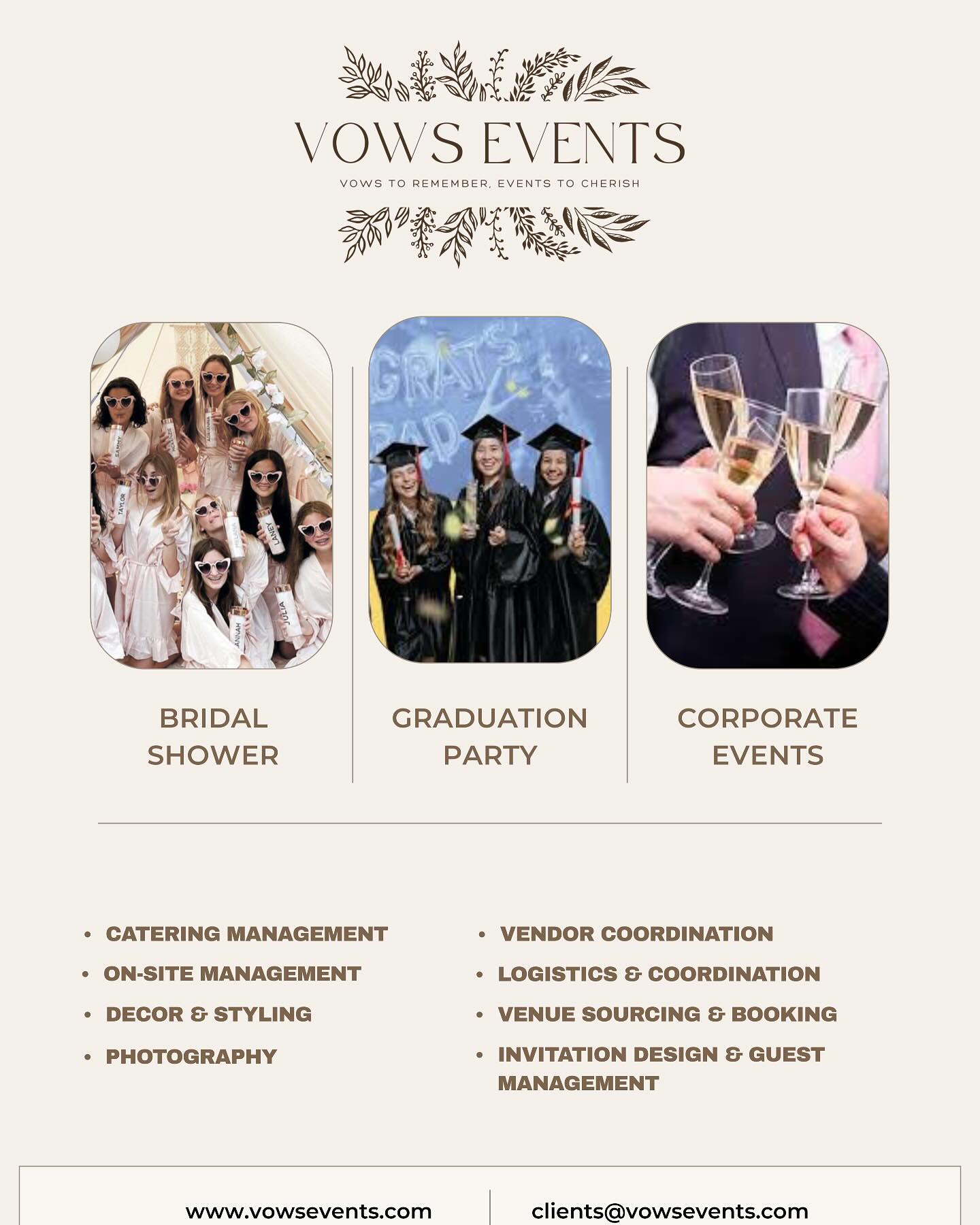 โจ Turning your dreams into picture-perfect moments โจ
From intimate gatherings to grand celebrations, we handle every detail with care, creativity, and love. ๐๐๐
๐ฉ Book with us today!
โ๏ธ+ 1 (519) 573-4465
๐ง Email: clients@vowsevents.com
๐ Website: www.vowsevents.com
Letโs start planning something unforgettable. ๐ซ
.
.
#VowEvents #EventPlanner #EventStylist #WeddingPlanner #GenderRevealParty #BirthdayVibes #EventInspiration #LuxuryEvents #StyledByVowEvents #celebratewithvow