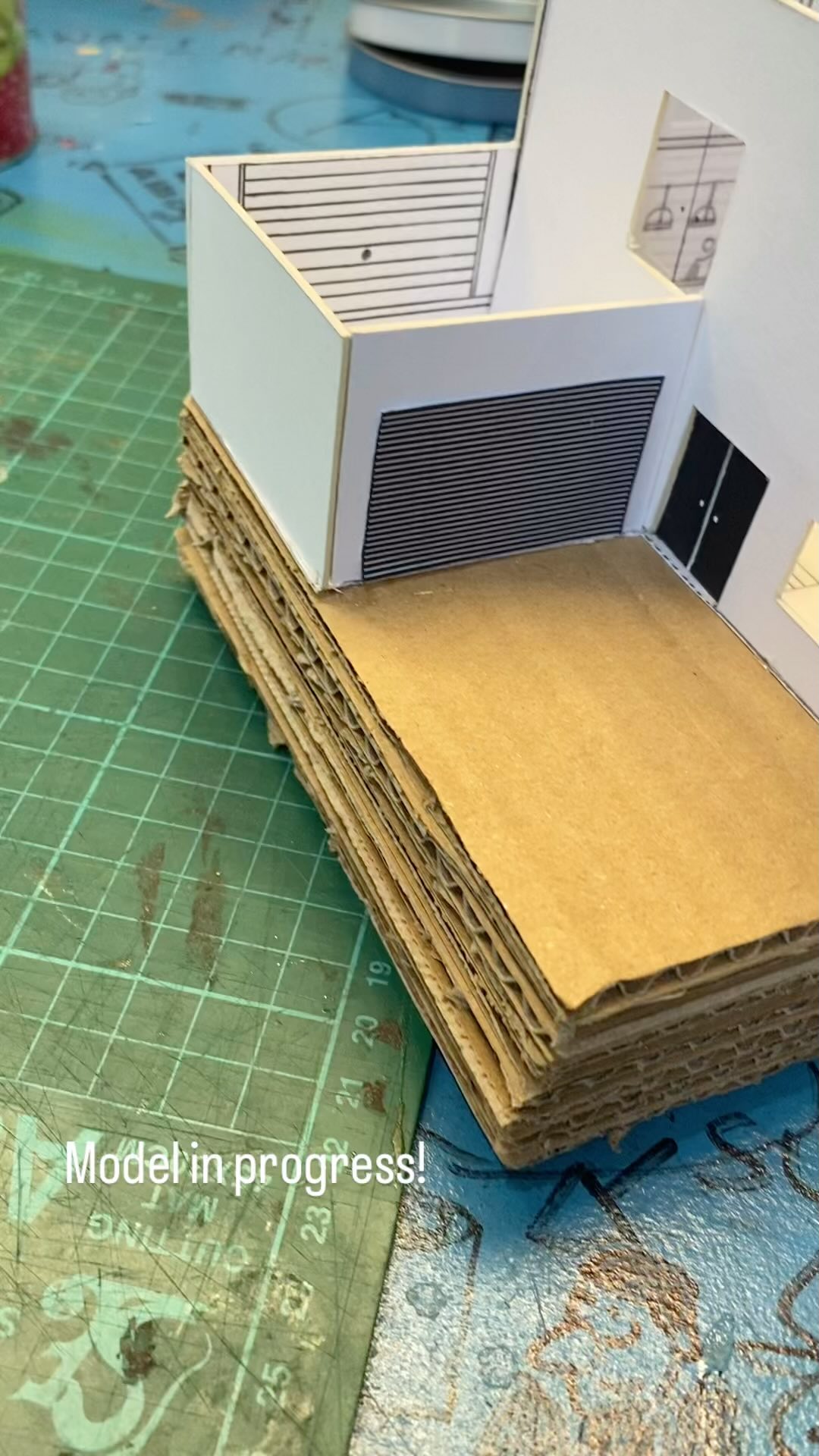 Busy with his building the model of his first design on a slope. Well done Alex. #youngdesigner #youngarchitect #youngdesignersacademy #milford #godalming