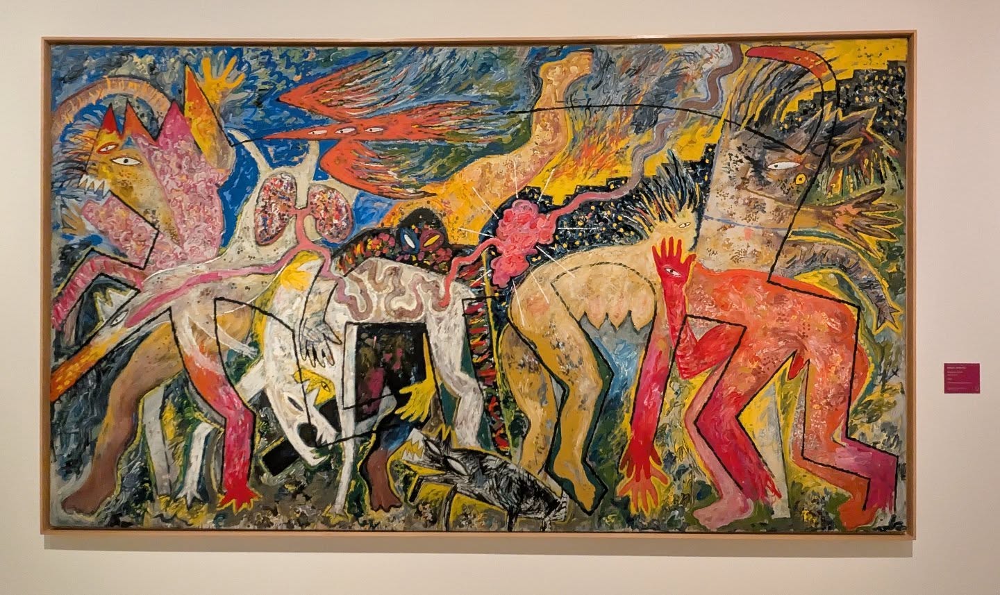 What do you see in this painting?
What message or story does it tell?
It is part of what was called the transavant-garde movement, and is by Miguel Barceló. This movement was one to reject the need for "new" and return to the past modes, ideas, and concepts while also embracing expressive freedom.
This piece is entitled, "Map of Flesh" and is in the Carmen Thyssen Museum in Málaga, Spain in their Pintura Liberada, or Liberated Painting, exhibit.
Drop your comments or thoughts below!
#painting #transavantgarde #art #artistic #pintura #liberada #carmenthyssen #málaga #photooftheday #photography #photos #pictures #southernspain #VisualSociology #sociology