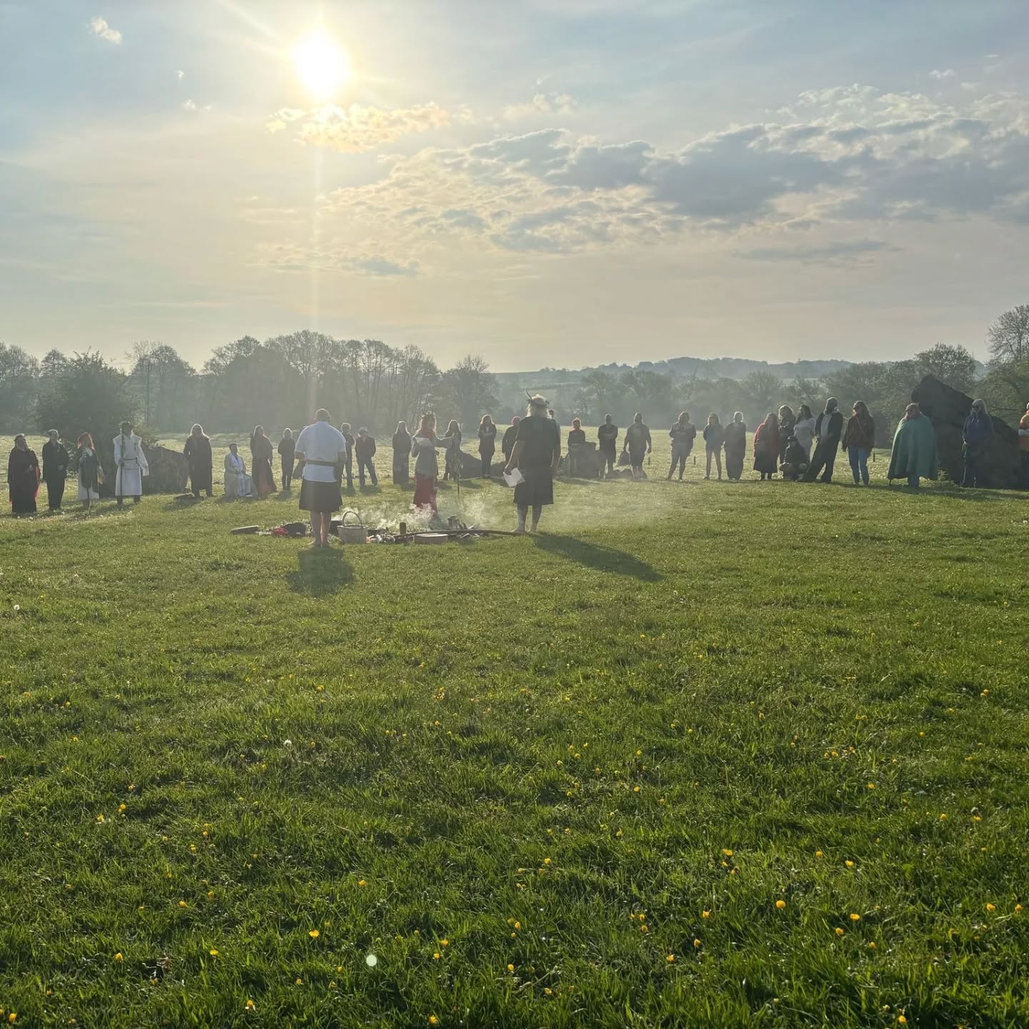 Beltane blessings!
Got up early doors to Stanton Drew. This time the sun was shining brightly and the field was full of dandelion puffs.
I love coming here to celebrate.
Out in the afternoon for forest school. We had a story of the May Queen and the Green Man meeting...in a sweet child friendly way of course 😉
At the end of the session we collected sticks and red cloth.
The fire was built and the whole class leapt over the fabric flames. They loved it!
Summer is a coming...
#natureconnection #wheeloftheyear #beltane #mayday