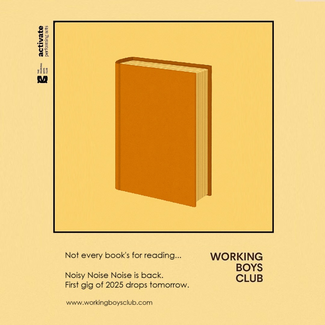 Not every book’s for reading.
Press gently. Hear a song. A meme. A film quote. Maybe a fart.
90+ books. No quiet section.
Noisy Noise Noise
First gig of 2025 drops tomorrow.
#WorkingBoysClub #NoisyNoiseNoise #InteractiveLibrary #OutdoorArts #NoisyKidsWelcome #2025Tour