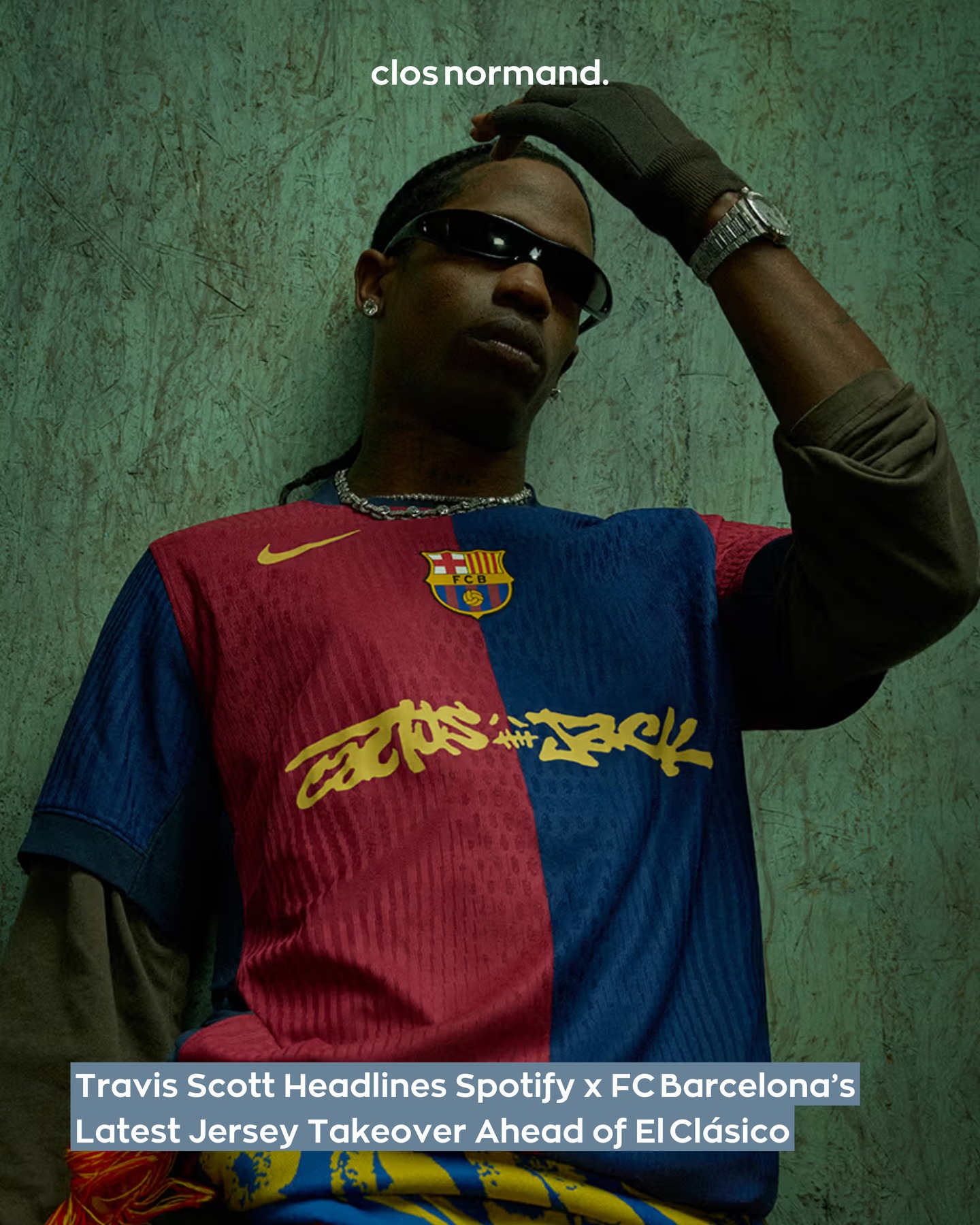 From Drake and Coldplay to ROSALÍA, The Rolling Stones, and most recently KAROL G — some of the world’s biggest musical icons have left their mark on @fcbarcelona’s jersey.
Now, for the highly anticipated El Clásico on May 11, it’s none other than @travisscott stepping into the spotlight 🌟.
As part of @spotify’s groundbreaking partnership with FC Barcelona — launched in July 2022 — music and football continue to collide in spectacular fashion. One of the boldest expressions of this collaboration is the jersey takeover series, where global music stars reimagine the iconic Barça shirt 🔴🔵.
This time, the Cactus Jack logo proudly takes center stage, replacing the usual Spotify emblem on the jersey’s chest. But this isn’t just a design switch — it’s a full-blown creative fusion. The collab expands into a limited-edition lifestyle capsule collection, featuring a jacket, retro jersey, hoodies, t-shirts, shorts, cap, scarf, and even a throwback football. As Travis puts it, “This wasn’t just about throwing Cactus Jack on a jersey. It’s about building something that blurs the line between sound and sport.”
And if that wasn’t enough, Spotify is turning up the volume even further: Travis Scott will perform live in Barcelona for the very first time. The exclusive, invite-only concert is set for May 10 at a secret but iconic venue in the heart of the city — promising a night that redefines what it means to merge music, culture, and sport 🏟️.
#spotify
#travisscott
#fcbarcelona
#closnormand
