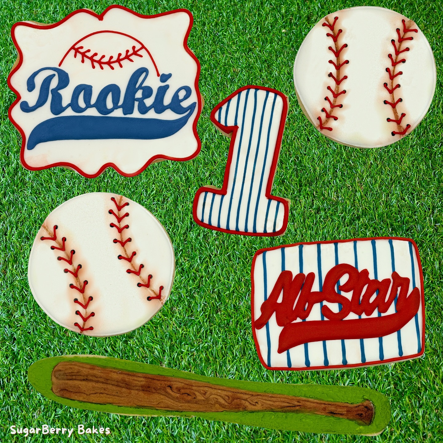 Step up to the plate with these rookie of the year cookies! Perfect for first birthday parties, baby showers, or your little slugger’s big day.
Ready to order your own All-Star set?
Text 440-815-1822 or email HelloSugarberryBakes@gmail.com to get started!
.
.
.
#cutedesserts #homemade #baking #decoratedcookies #bakedgoods #yum #foodiegram #bakery #sugarcookies #HandDecoratedCookies #foodie #dessert #cookies #homebaker #hellosugarberrybakes #baseball #rookie #allstar