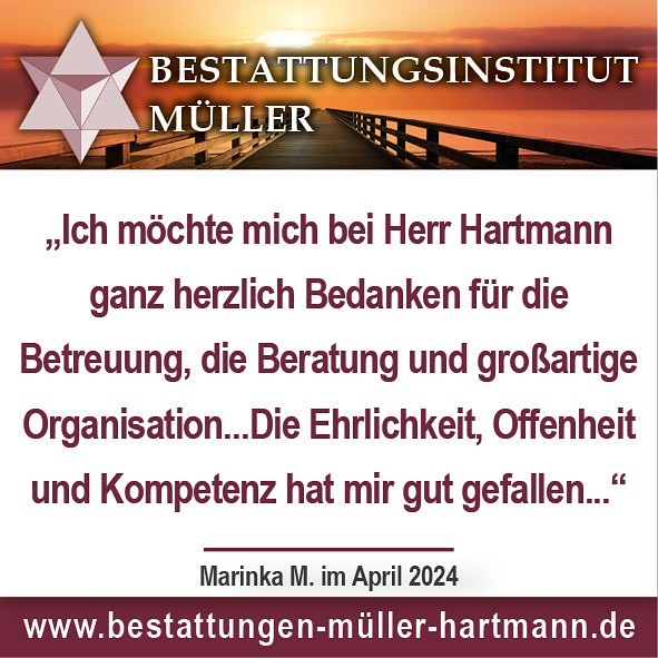 #danke für die tolle #bewertung !!! 🙏 Für einfühlsamen Beistand im Trauerfall … 🌿 Wir sind 24 Stunden in #donaueschingen für Sie da ! Ihr Bestattungsinstitut Müller .. #24h #soforthilfe #durchgehendonline #immererreichbar #erdbestattung #feuerbestattung #seebestattung #beistand #trauerfeier #bestattungsvorsorge #überführung #bestattungsinstitut #donaueschingen #bräunlingen #baddürrheim #kundenfeedback #rezension #googlerezensionen #googlebewertung #bewertung #kundenbewertung #5sterne www.Bestattungen-müller-hartmann.de @alle