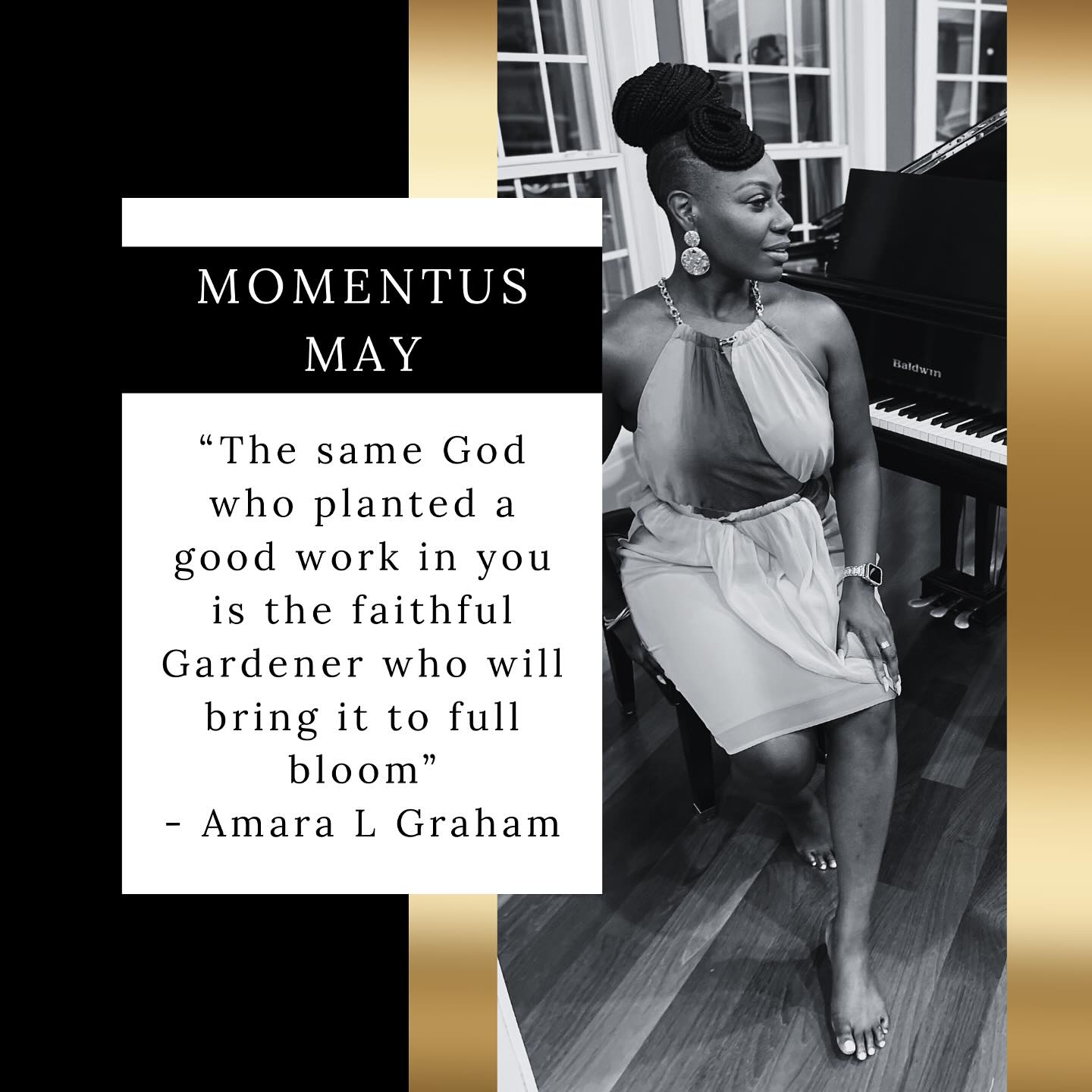 🌻 Happy Thankful Thursday, King & Queen! 🌻
As we step into a Momentous May, I’m pausing to ask...what are you boldly believing God for? What prayers feel too big to say out loud? Say them anyway. Plant those seeds in faith. 💛
Even when life feels tangled or dry, trust the Gardener. He’s still working. He’s still growing something good.
Philippians 1:6 reminds us that He will finish what He started in you.
Let this be the month you water your faith, prune your doubt, and watch God bloom something beautiful.
Need a little extra encouragement? Give “No Failure” by Melvin Crispell III a listen.
There is no failure in God. Ever. 🙌
#MomentousMay #FaithInBloom #ThankfulThursday #MustardSeedFaith #Philippians16 #NoFailureInGod #GraceNotes #SpiritualEncouragement #SpeakItWithFaith #HopeIsGrowing