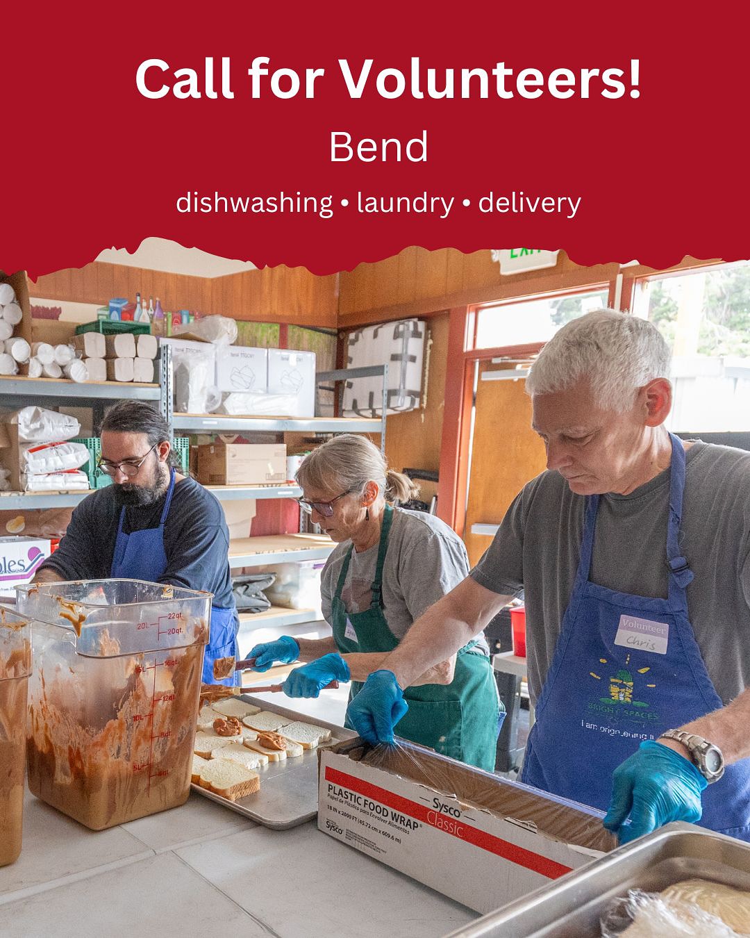 Hey, friends! 👋
Our meal numbers have been up and our volunteer numbers have been down recently. We could really use a few extra hands over the next couple of weeks (and beyond!) to help us keep everything running as smoothly as possible.
Whether you’re able to commit to one shift this season or can make it a weekly thing, every sign-up helps! Thanks so much for your support!
Reach out to Clara, our Volunteer Coordinator, if you have any questions!