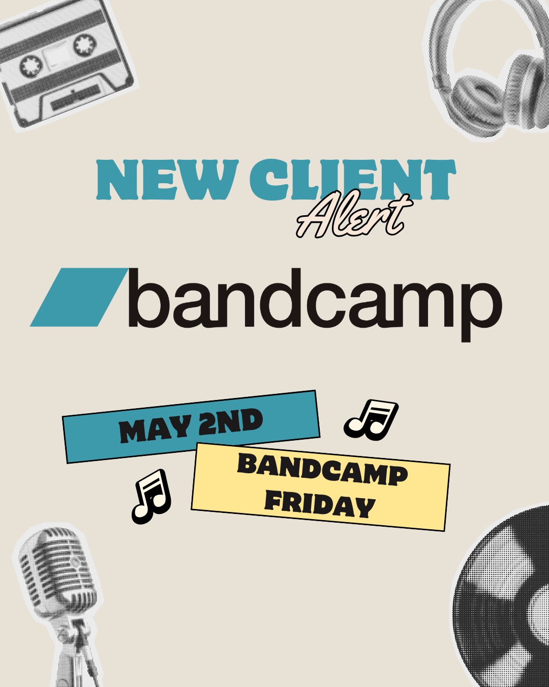 We are stoked to welcome @Bandcamp to the Hustle&Co. family! Perfect timing as today is #BandcampFriday – the day when 100% of sales go directly to artists and labels. In partnership with our brilliant UK PR friends at @DawBellPR we look forward to highlighting Bandcamp's mission of championing independent artists. Check out BC to discover new music, support the artists you love, and so much more 🎼
