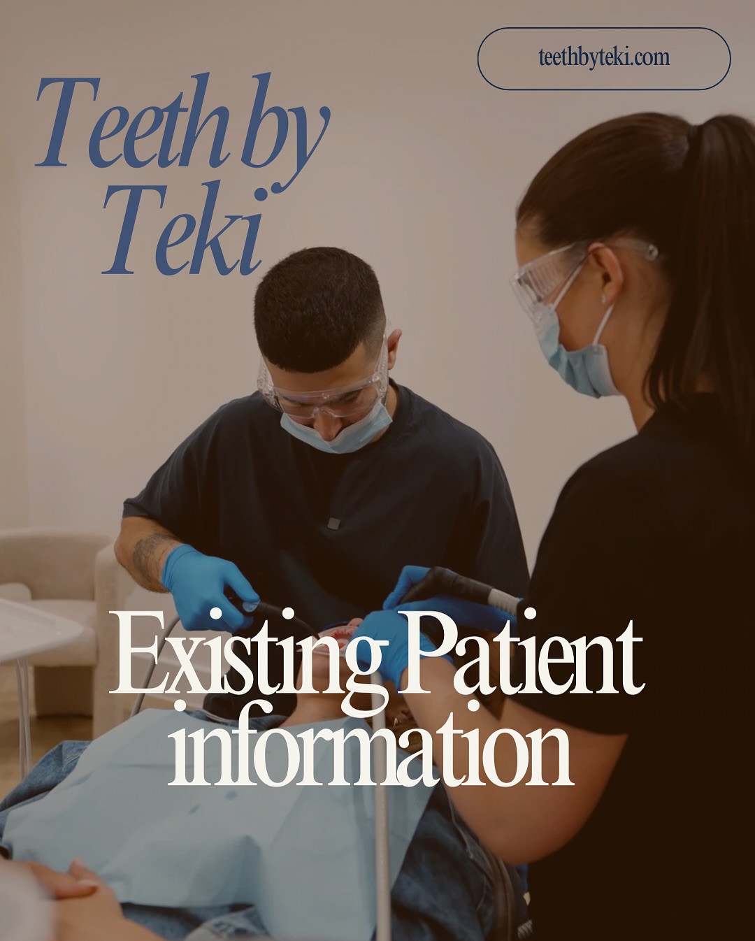 Teeth by Teki Existing Patient information 💙
.
.
Thank you to all of the patients that come to see and support us everyday. All I do everyday is work hard to make Teeth by Teki better for you
.
.
It’s the home of Composite Bonding but it’s your home, where you can have the best treatment in the most comfortable environment
.
.
#teethbyteki #compositebonding #guidedbiofilmtherapy