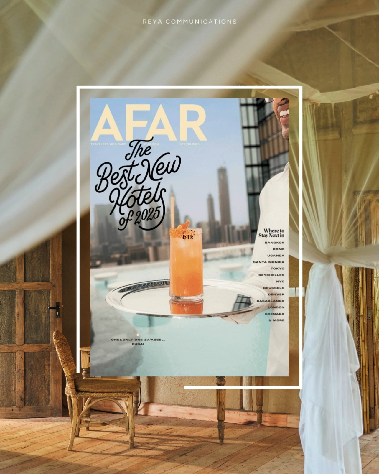 Kibale Lodge Makes the List: AFAR Best New Hotels 2025
In @afarmedia’s highly anticipated round-up of the Best New Hotels of 2025, travel writer @lisakadane spotlights @volcanoes_safaris Kibale Lodge as one of 25 properties redefining what it means to travel thoughtfully.
“Set on a ridge above a crater lake, the newest lodge from ecotourism company Volcanoes Safaris has an unbeatable location: It's 15 miles west of the visitor center at Kibale National Park, the world primate capital that's home to 13 species,” writes Kadane. This global hub for primate lovers, from its banana leaf-woven bed frames to locally sourced building materials, honors its environmental conservation efforts.
Kadane notes that Volcanoes Safaris—a pioneer in great ape tourism in Rwanda and Uganda—not only provides luxury and sustainable experiences, but “A portion of the nightly rate goes to Volcanoes Safaris' nonprofit and local programs such as Roots & Shoots, which was developed by the Jane Goodall Institute to teach environmental studies in area schools.” reinforcing their dedication to environmental preservation.
With this addition, Volcanoes Safaris completes a rare circuit of five eco-luxury lodges connecting travelers with both gorilla and chimpanzee trekking across the region.
Journalists covering eco-architecture, community-based conservation, or new hotel openings, let’s connect.
Lastly, a big thank you to @jenniferleeflowers for her collaboration and ongoing support of boutique properties in remote destinations.
#VolcanoesSafaris #KibaleLodge #AFAR #BestNewHotels #EcoLuxury #PrimateTrekking #SustainableTravel #TravelJournalism #ResponsibleTourism #AfricaTravel #LuxuryLodges #ReyaPR