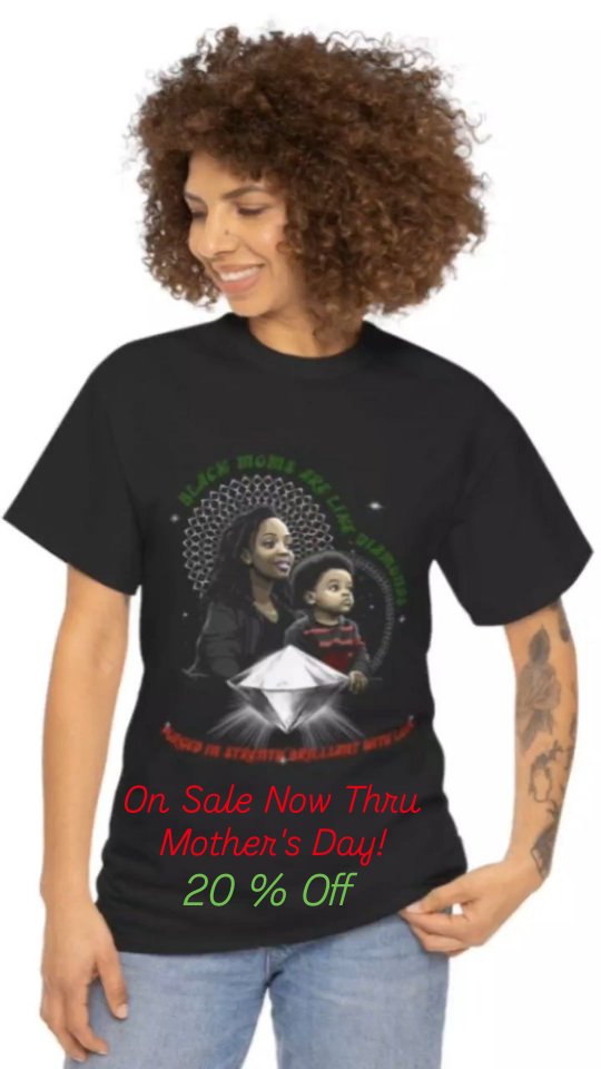 ON SALE NOW THROUGH MOTHER'S DAY
20 % OFF
GET YOURS TODAY!⬇️
www.soulcreativeculture.com
https://soulcreativeculture.etsy.com/listing/4299080436
“Black Moms Are Like Diamonds” — Forged in strength, brilliant with love.
This design is a tribute to the women who carry generations in their spirit and love fiercely. Celebrate Black motherhood, power, and legacy with a tee that speaks volumes.
Tags:
#SoulCreativeCulture #BlackMomsAreLikeDiamonds #BlackExcellence #UnapologeticallyBlack #BlackMotherhood #CulturalPride #MelaninPower #BuyBlack #BlackOwnedBusiness #StreetwearWithPurpose
#Blackmomsmatter
#apparelwithmeaning
#celebrateblackness
#soulcreativetees
#CulturedrivenFashion
#soul_creative_culture