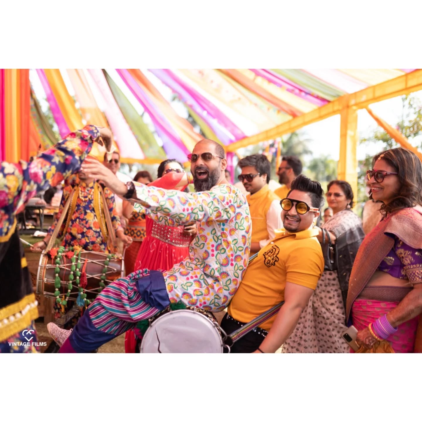 Haldi, hues & happy vibes! 🌼💛 Let the games begin amidst all the color, laughter, and love! #HaldiFun #ShaadiScenes #VibrantVibes"