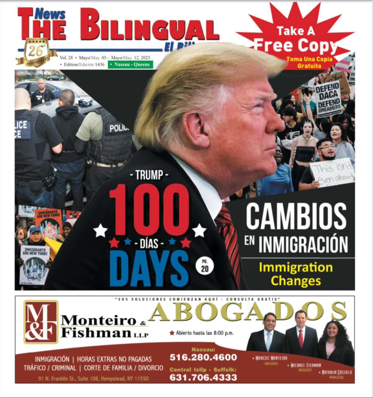 Ya está circulando nuestra edición 1436 por todo Long Island. Edición Virtual disponible 👇🏻www.Thebilingualnews.com